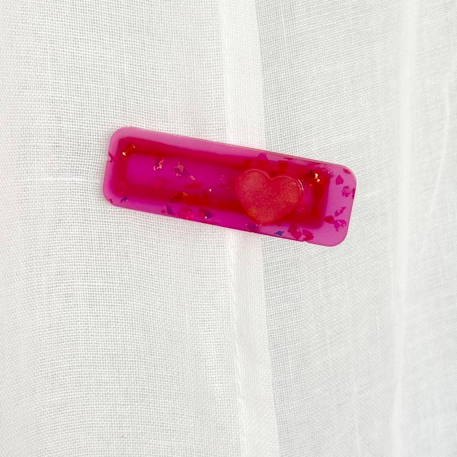Other ✿ pink resin heart hair clip ✿ Size ONE SIZE - 2 Thumbnail