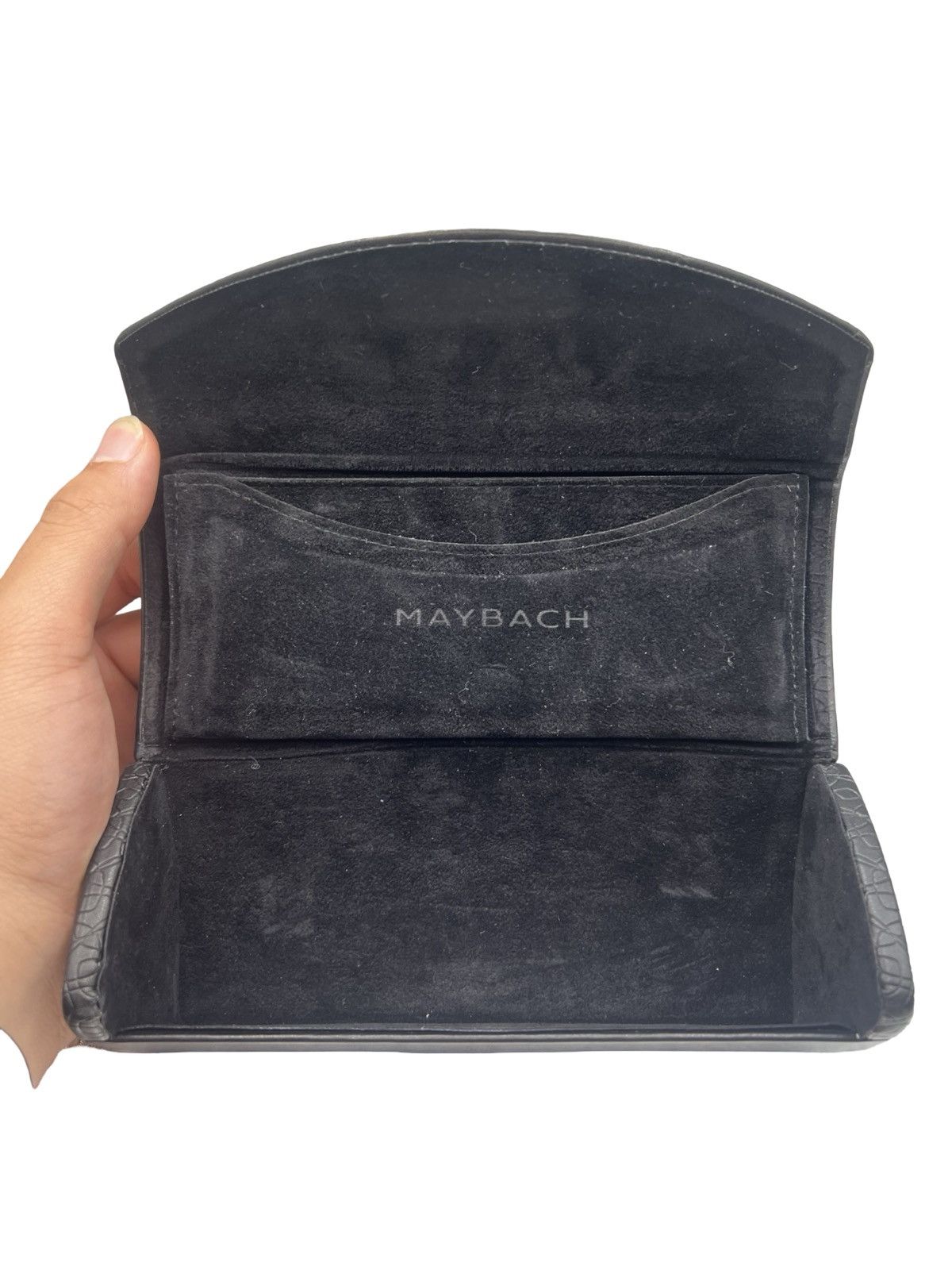 MAYBACH Eyewear Maybach Sunglasses Case – Black Leather with Signature Logo Size ONE SIZE - 6 Thumbnail