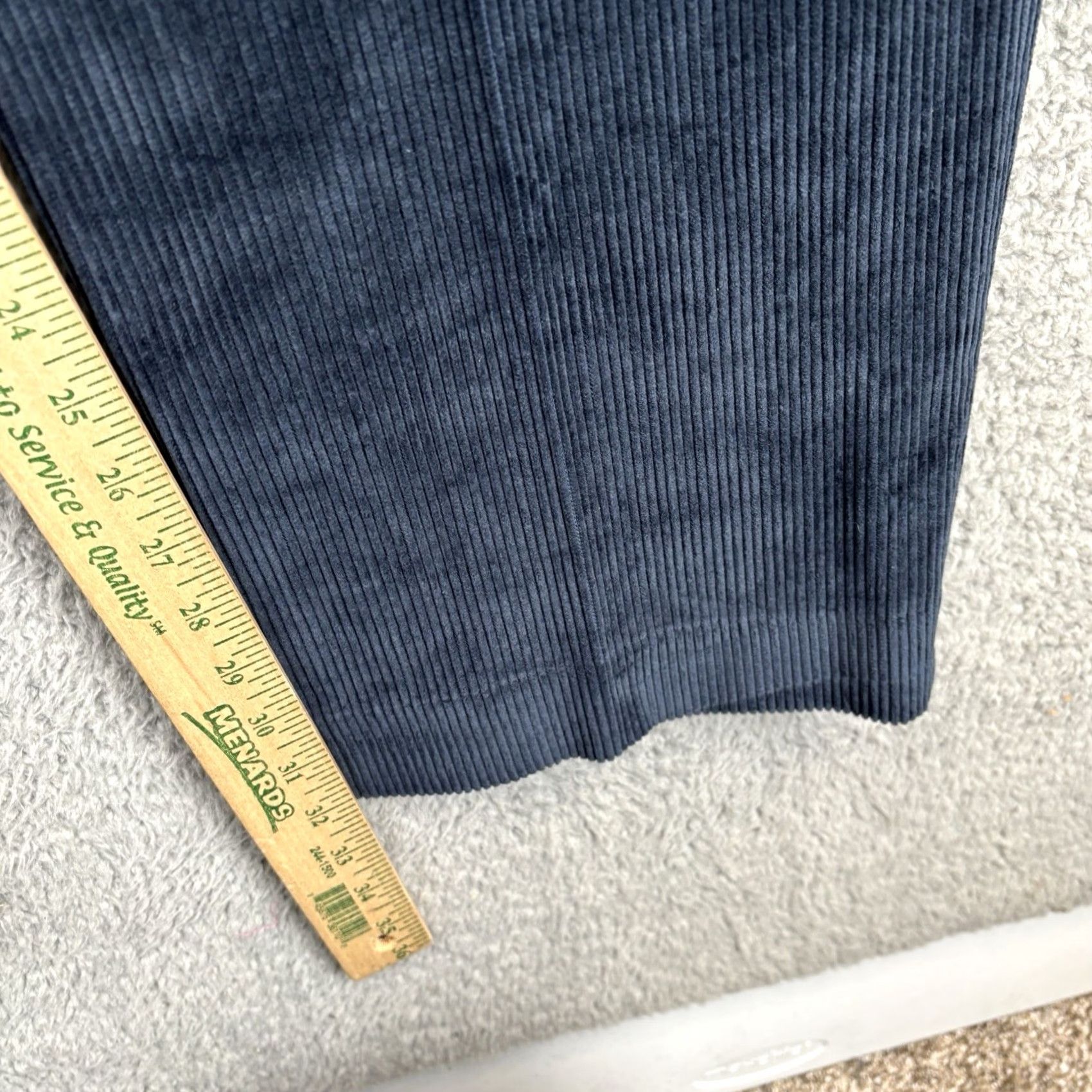 Vintage L.L.Bean Pants Mens 40x32 Navy Cotton Heavy Corduroy Comfort Waist Straight Leg Chino Casual Winter Fall Spring Mens Regular Blue 40 Size US 40 / EU 56 - 5 Thumbnail