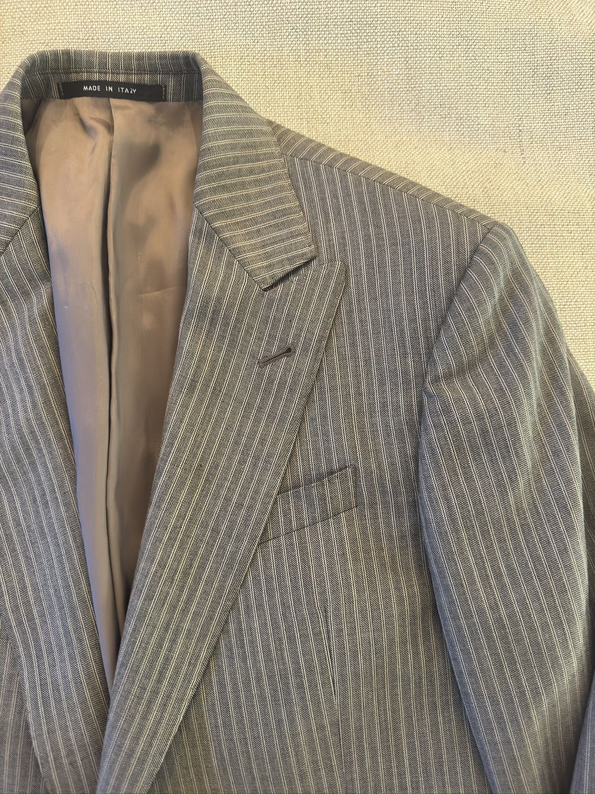 Armani Collezioni ARMANI COLLEZIONI Made in Italy Peak Lapel Suit Jacket 40R Size 40R - 2 Thumbnail