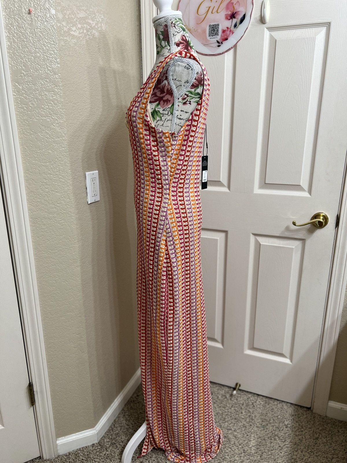 Fashion Nova Fashion Nova pink and multicolor crochet maxi dress size XL Size XL / US 12-14 / IT 48-50 - 7 Thumbnail