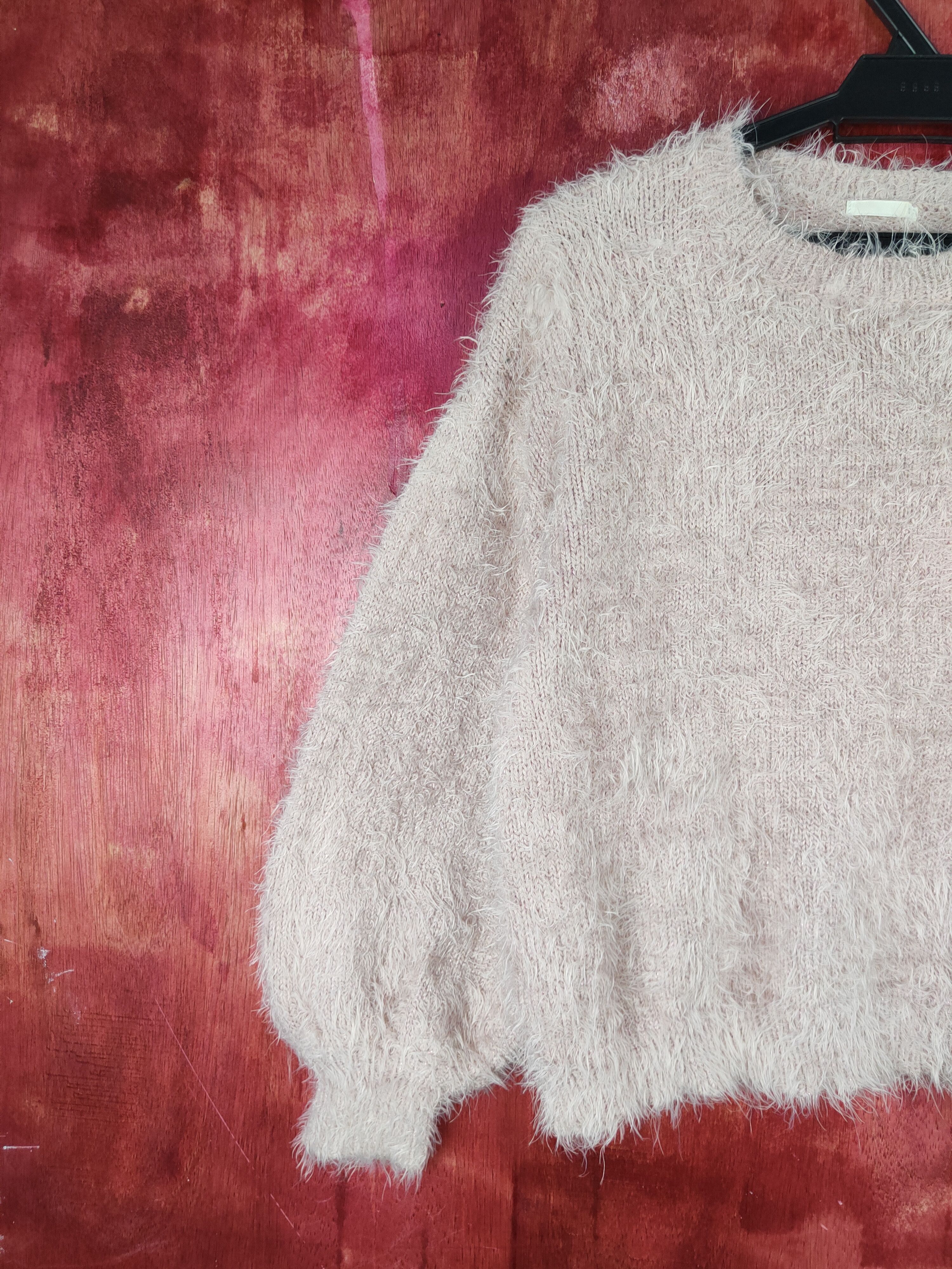 GU GU Pink Shag Shaggy Fur Mohair Knitwear #S2067 Size S / US 4 / IT 40 - 3 Thumbnail