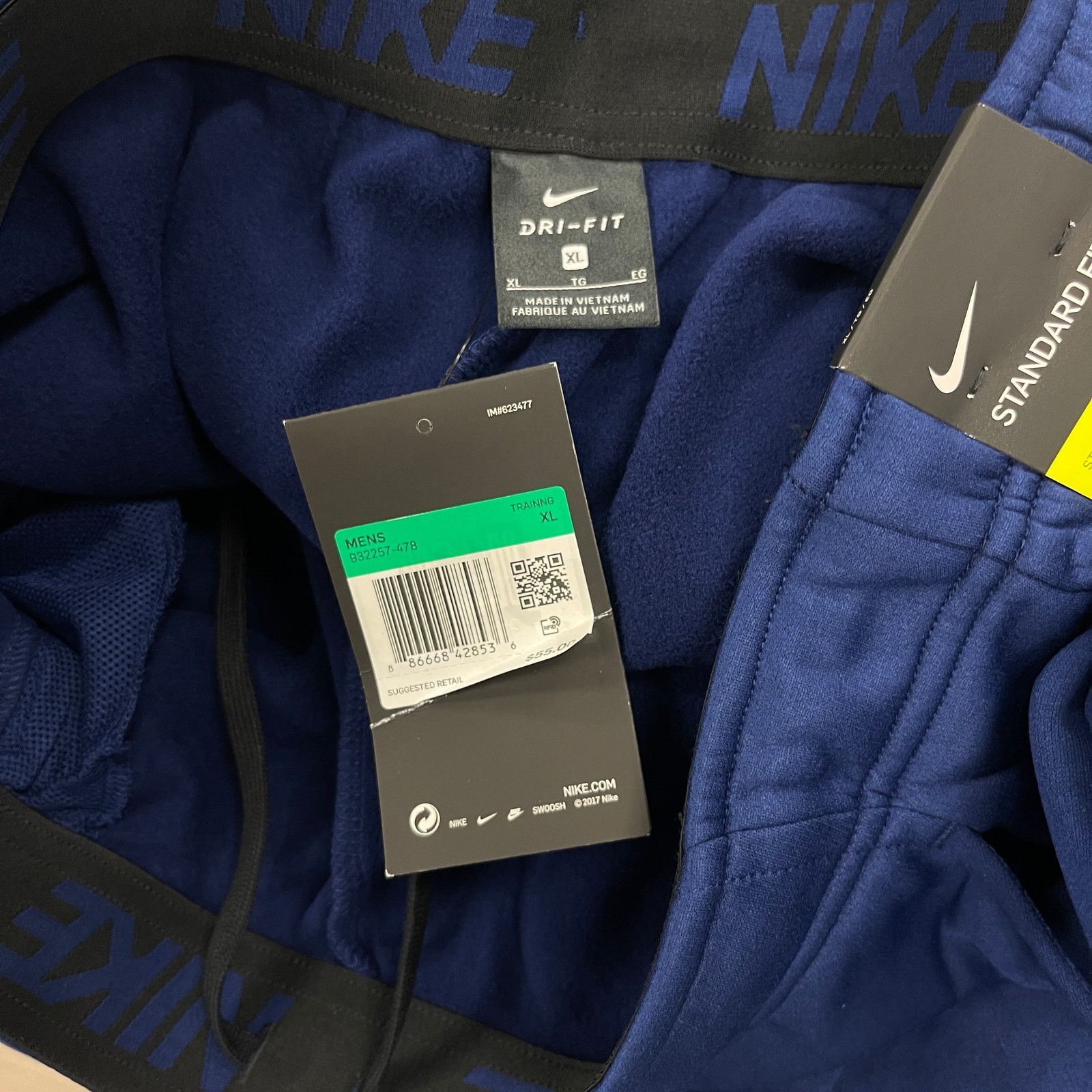 Nike Nike Therma Men's Blue Void Tapered Pants Joggers XL Size US 32 / EU 48 - 7 Thumbnail