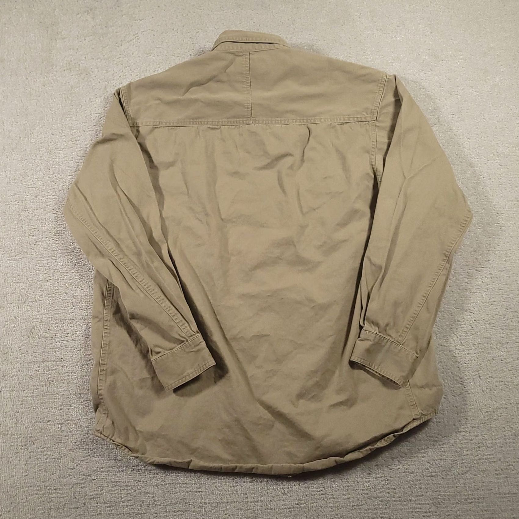 Wrangler Riggs Workwear Shirt Mens XL Khaki Button Down Oak Ridge Outfitters Logo Cotton Shirt Mens XL Beige/Khaki 3W501.KH Size US XL / EU 56 / 4 - 8 Thumbnail