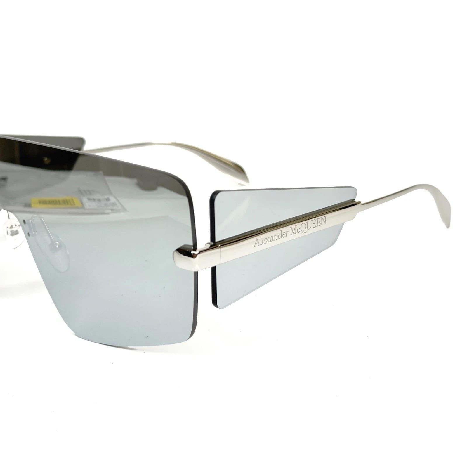 Alexander McQueen ALEXANDER MCQUEEN AM0460S Silver Mirrored 0460 002 Size ONE SIZE - 8 Thumbnail