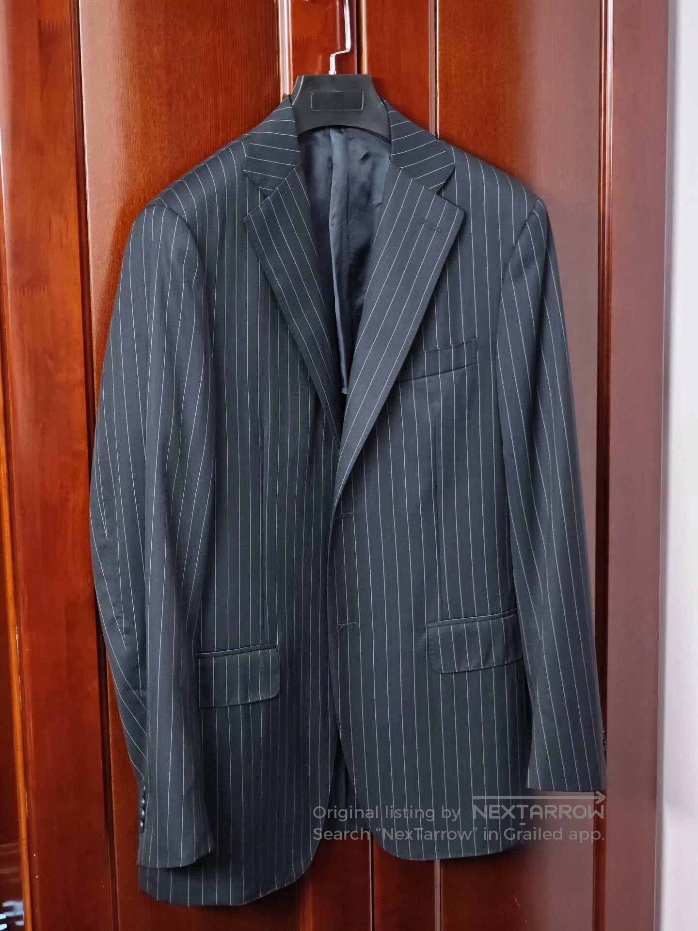 Canali Italian Wool Blazer with Pinstripes. Size US M / EU 48-50 / 2 - 1 Thumbnail