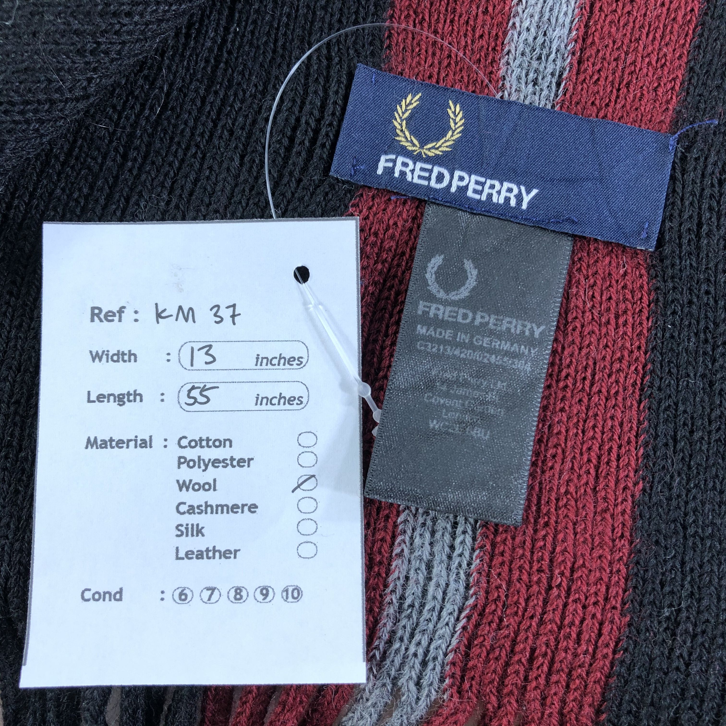 Fred Perry Fred Perry Scarf / Muffler / Neckwear - KM37 Size ONE SIZE - 6 Thumbnail