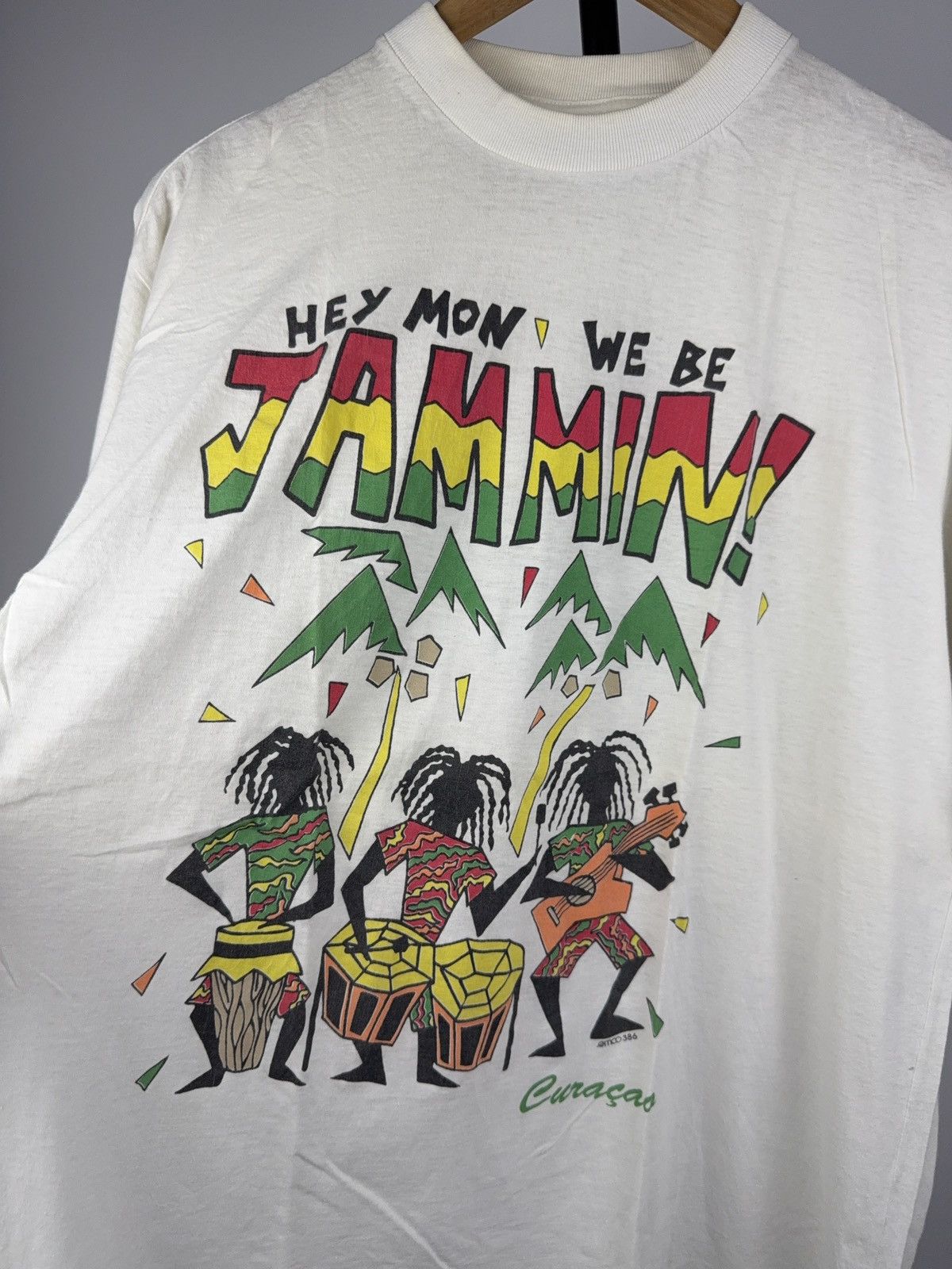 Band Tees Vintage 1990 Bob Marley Jammin Jamaica Retro Rare T Shirt Size US XL / EU 56 / 4 - 7 Thumbnail