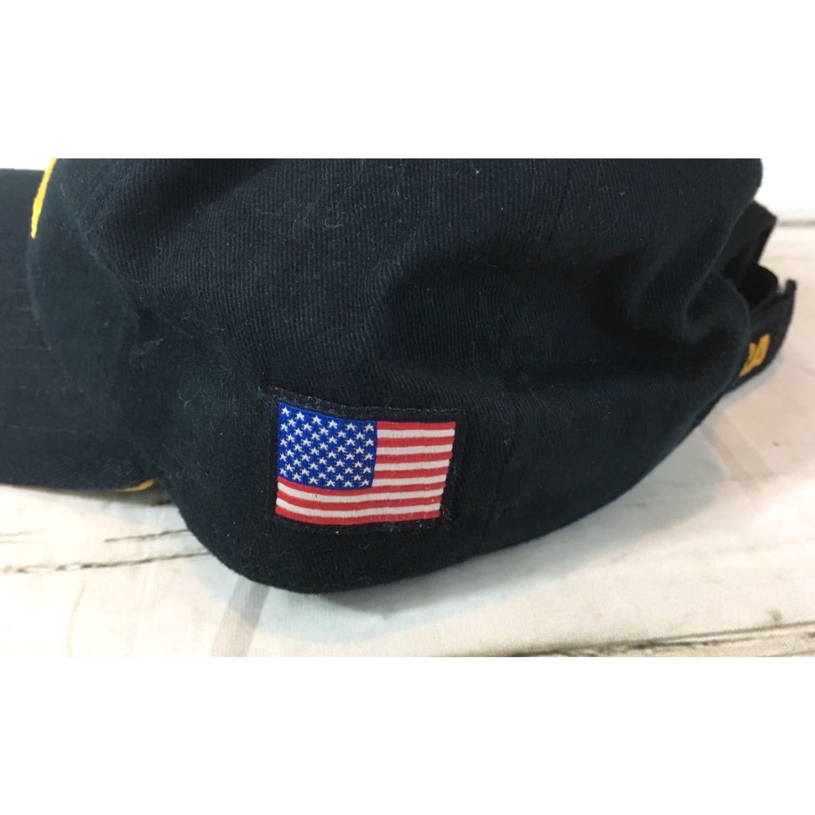 Vintage NRA Black Hat Baseball Cap Embroidered US Flag - Adjustable Strapback - Men - Black - Pre-owned EUC Size ONE SIZE - 3 Thumbnail