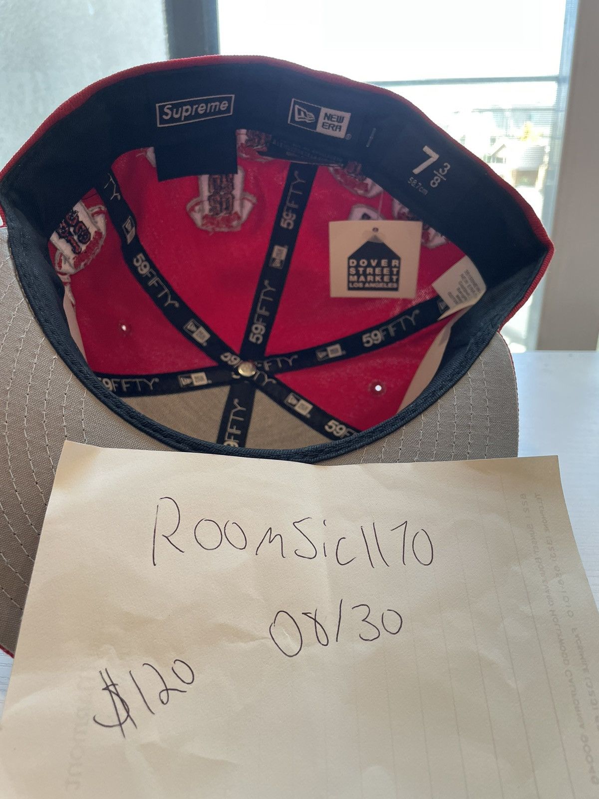 New Era × Supreme Jerseys Box Logo New Era® Red 7 3/8 Size 38 - 5 Thumbnail