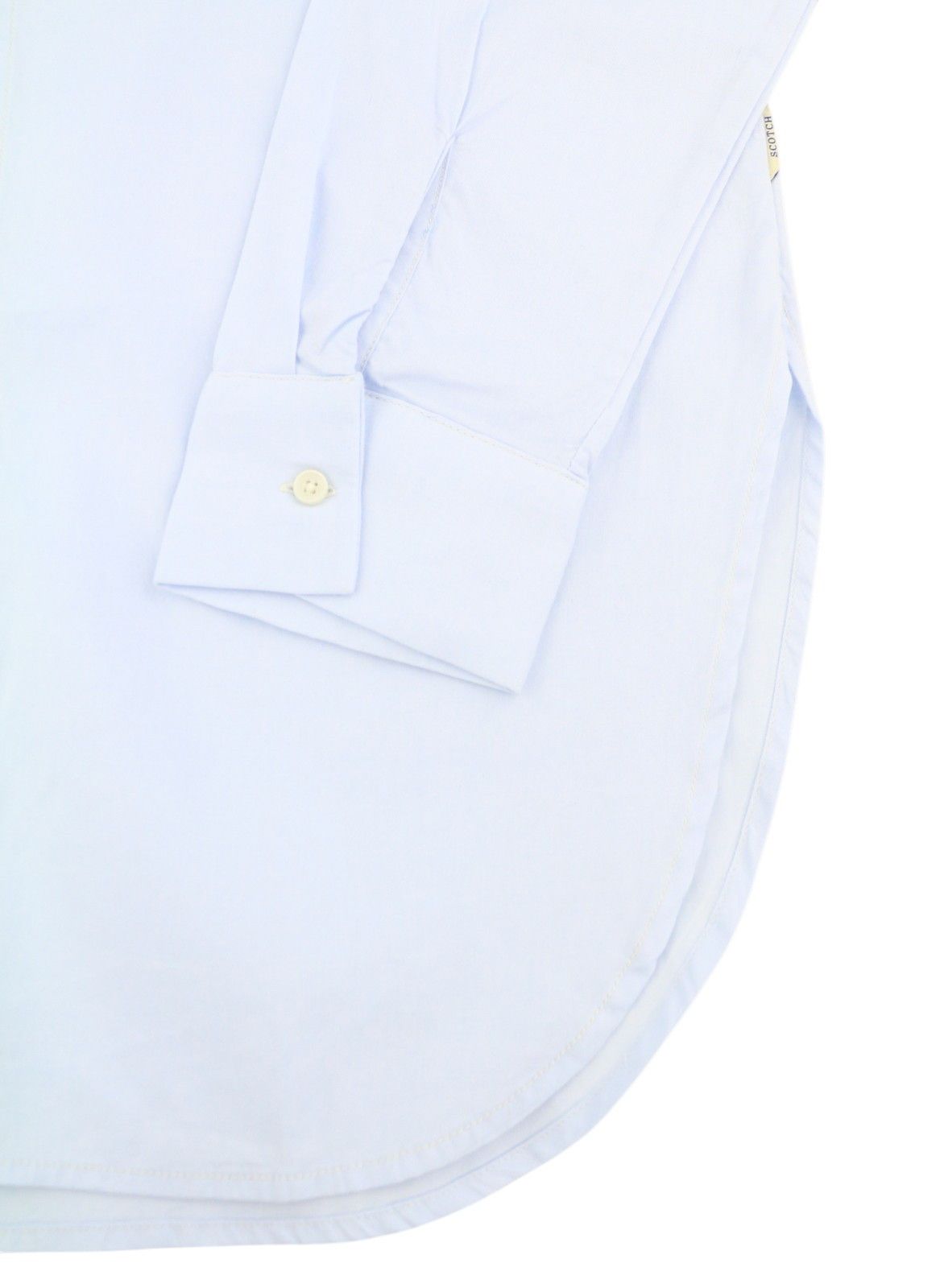 Scotch & Soda M Light Blue Cotton Long Fit Button-Up Shirt 89101 Size US M / EU 48-50 / 2 - 6 Thumbnail