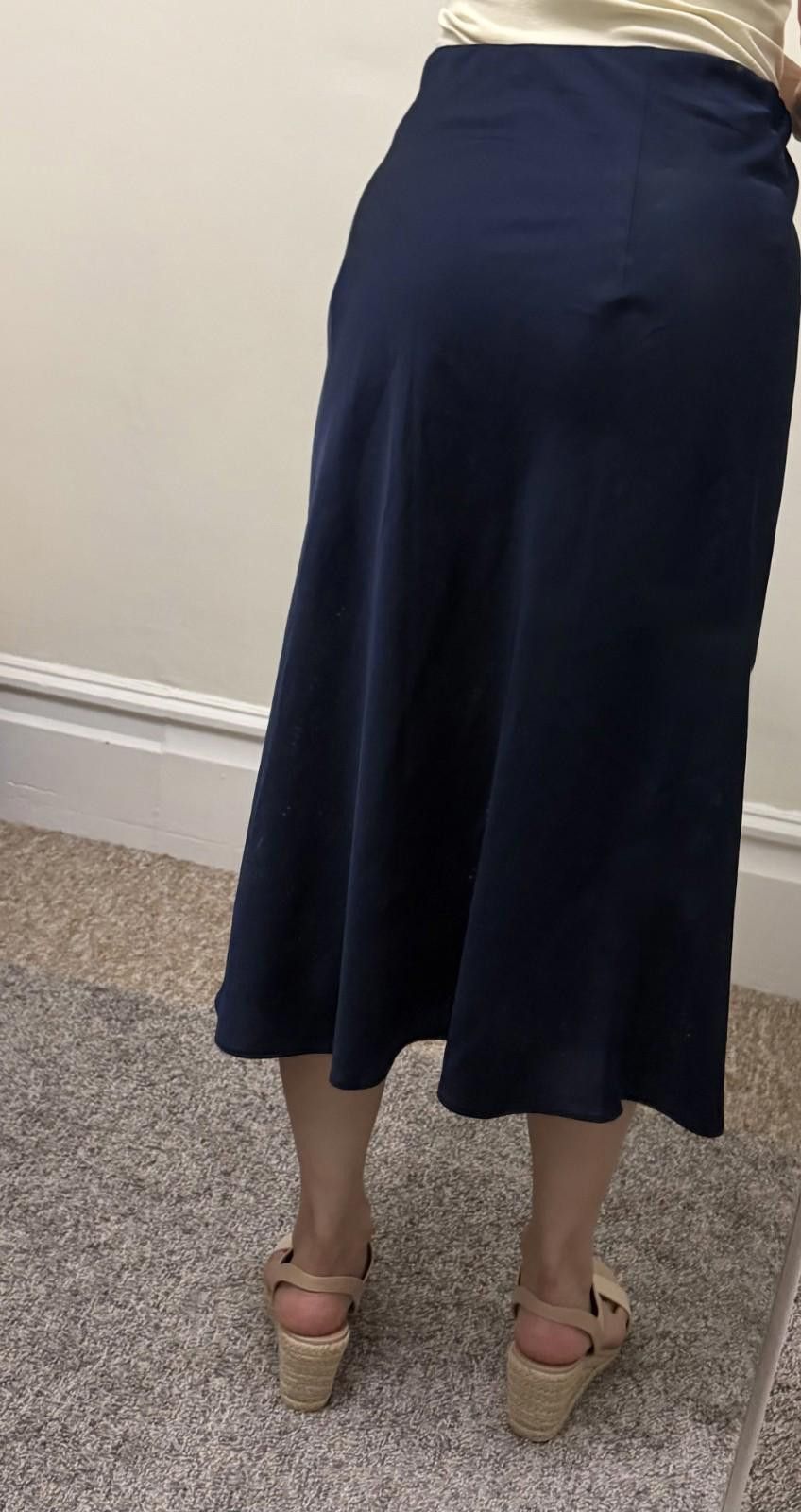 J.Crew J.CREW Midi Skirt in Dark Blue (X-SMALL) Size 26" / US 2 / IT 38 - 2 Thumbnail