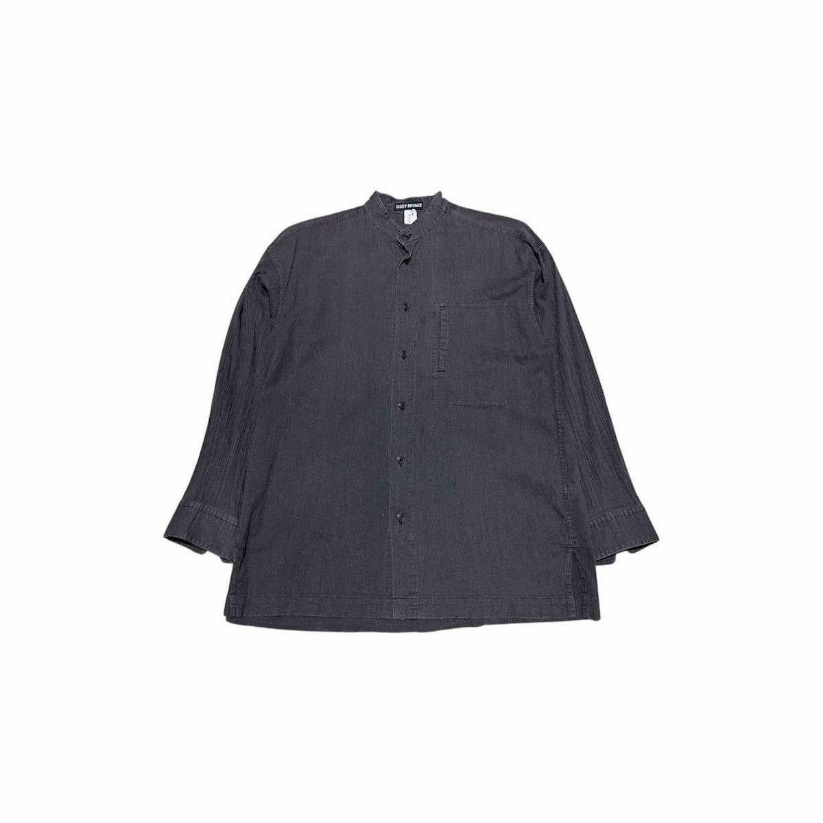 Issey Miyake 🔥Rare Vintage Issey Miyake Pleats Rayon Shirt Collarless Size US L / EU 52-54 / 3 - 2 Thumbnail