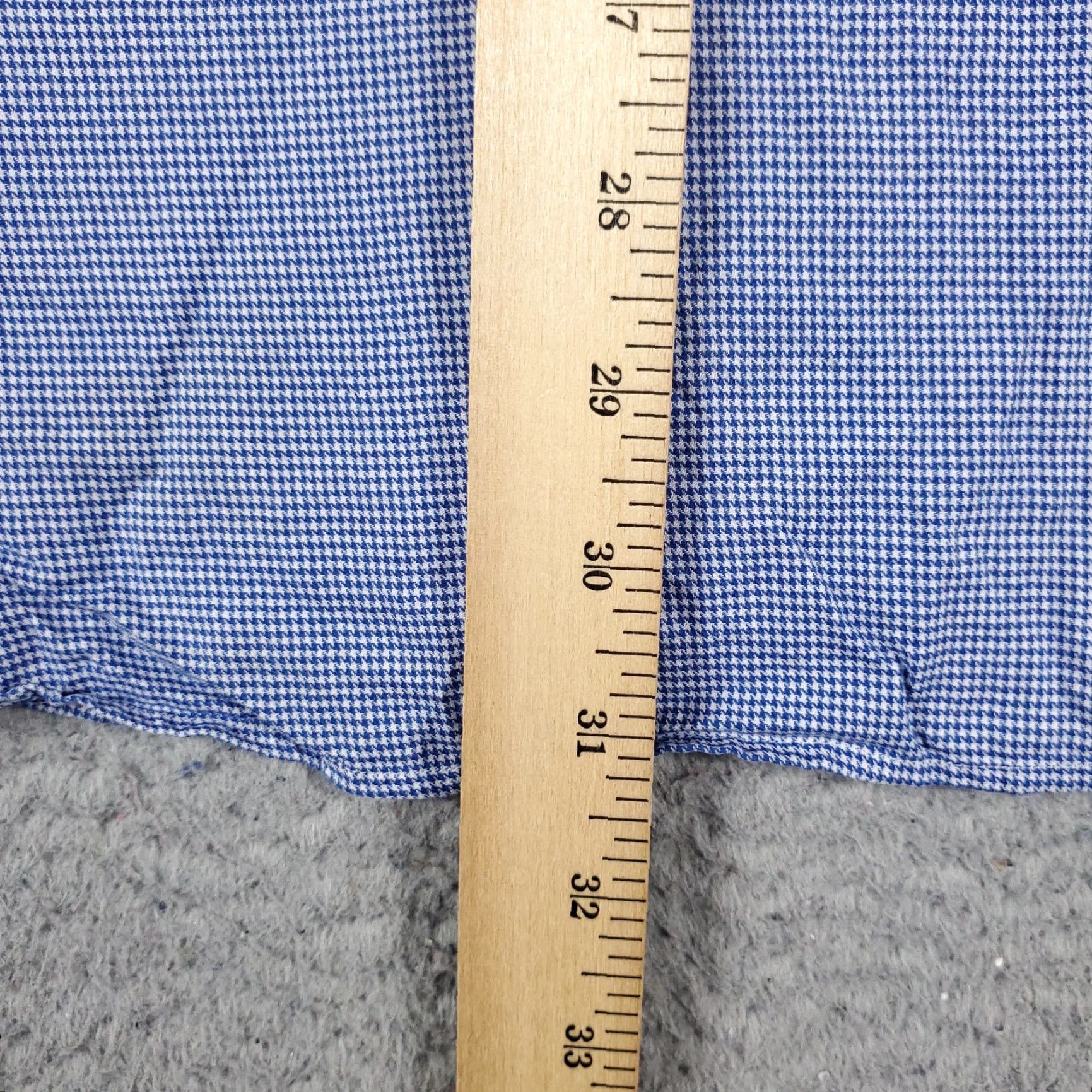 Ralph Lauren Ralph Lauren Dress Shirt Men 16.5 Blue Houndstooth Button Up Long Sleeve Collared Non-Iron Regular Fit US Shipping Size 42R - 5 Thumbnail