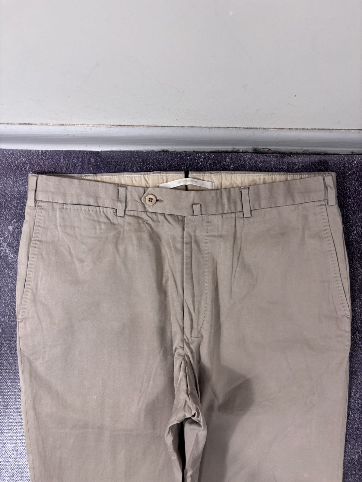 Ermenegildo Zegna Ermenegildo Zegna Men’s Beige Chino Pants Trousers Size US 36 / EU 52 - 6 Thumbnail