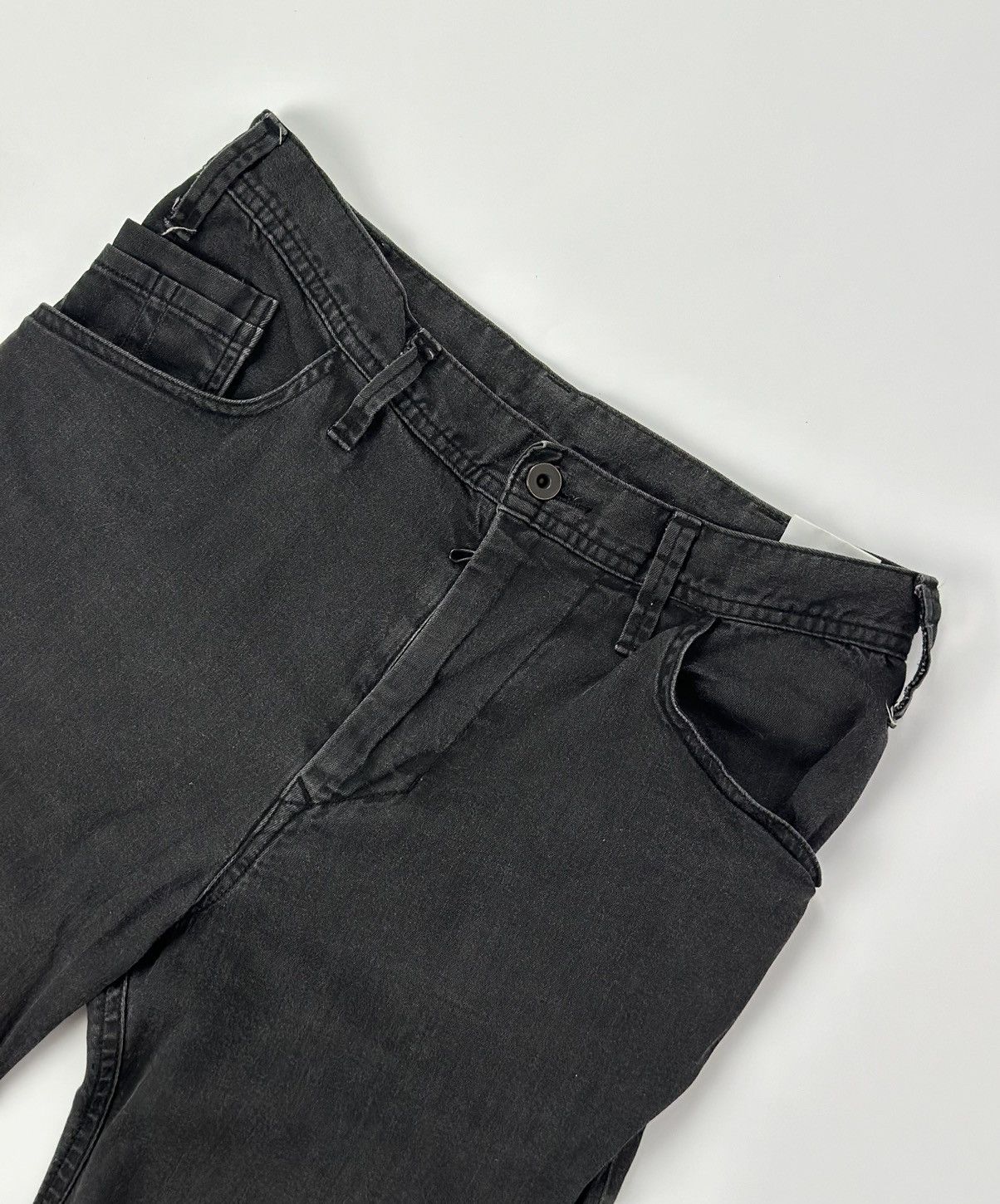 Julius Julius S/S18 Banana Curved 6oz Stretch Denim in Washed Black Size US 30 / EU 46 - 5 Thumbnail