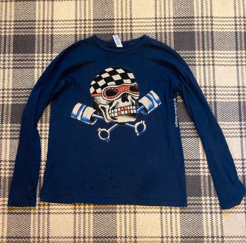 Christian Audigier × Ed Hardy Ed Hardy Rhinestone Long Sleeve Size US L / EU 52-54 / 3 - 1 Thumbnail