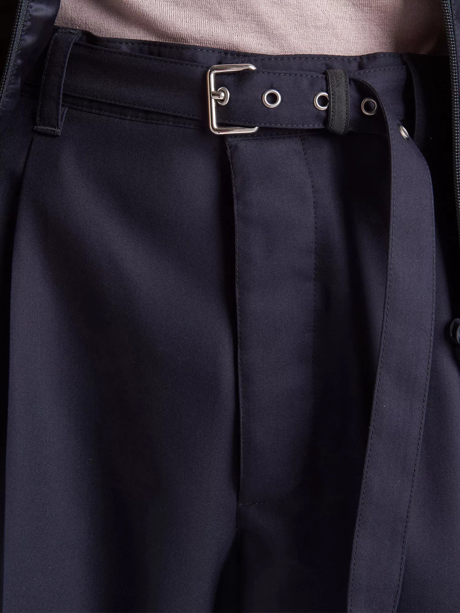 Prada o1bcso1str1025 Belted Bermuda Shorts in Navy Size US 30 / EU 46 - 4 Thumbnail