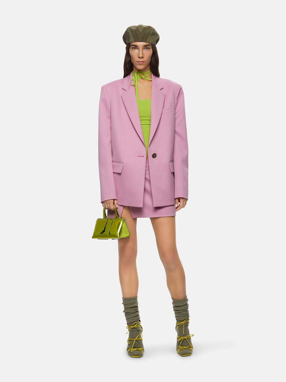 The Attico THE ATTICO orchid haze pink wool mini envelope skirt 4 / 40 Size 27" / US 4 / IT 40 - 6 Thumbnail