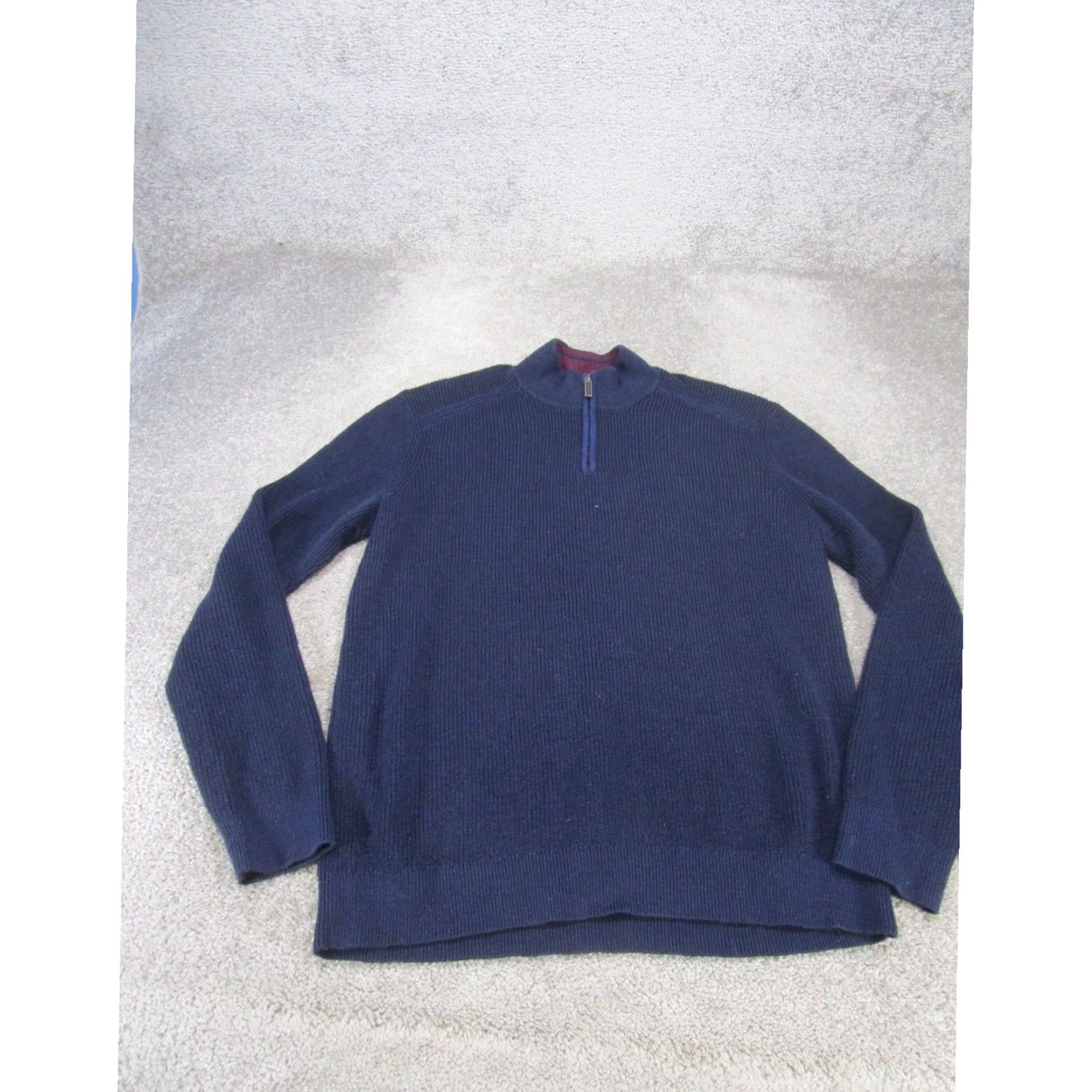 Ted Baker Navy Mock 2024 Neck Sweater - 6 - XL