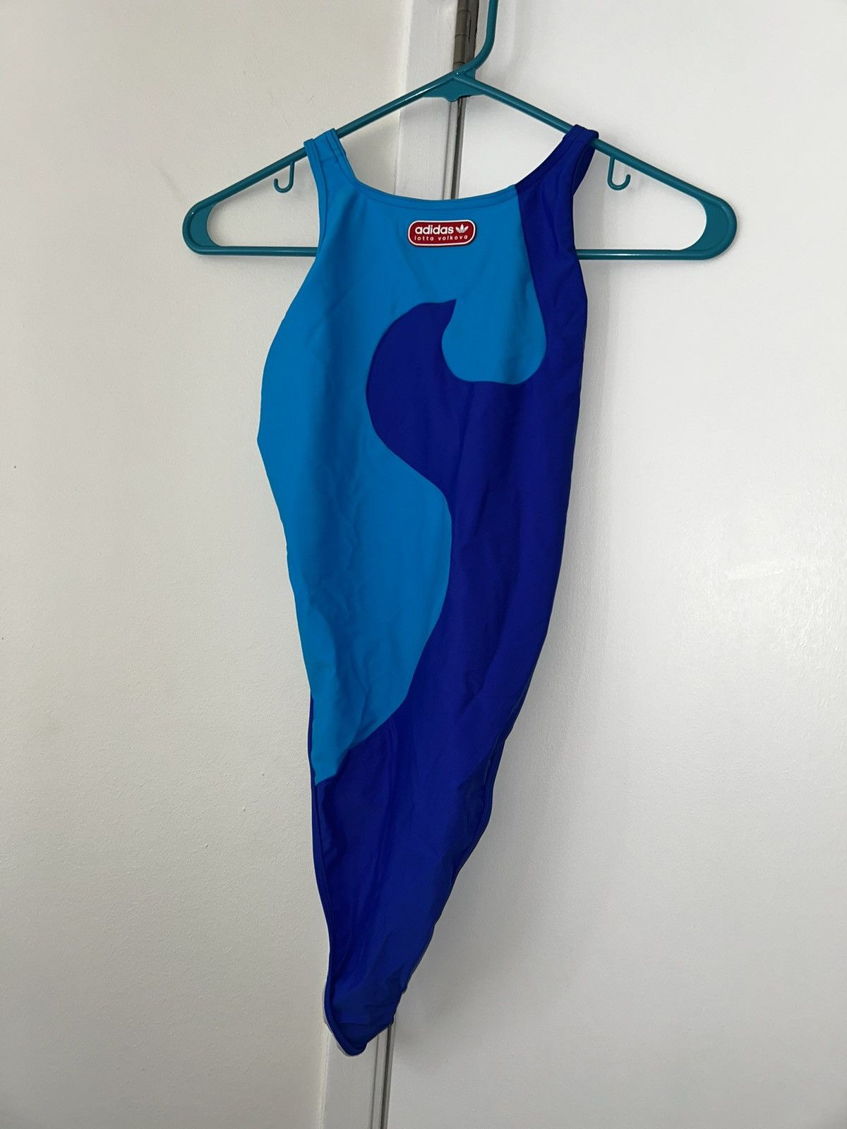 Adidas Adidas x Lotta Volkova blue one-piece swimsuit Size S Size ONE SIZE - 8 Thumbnail