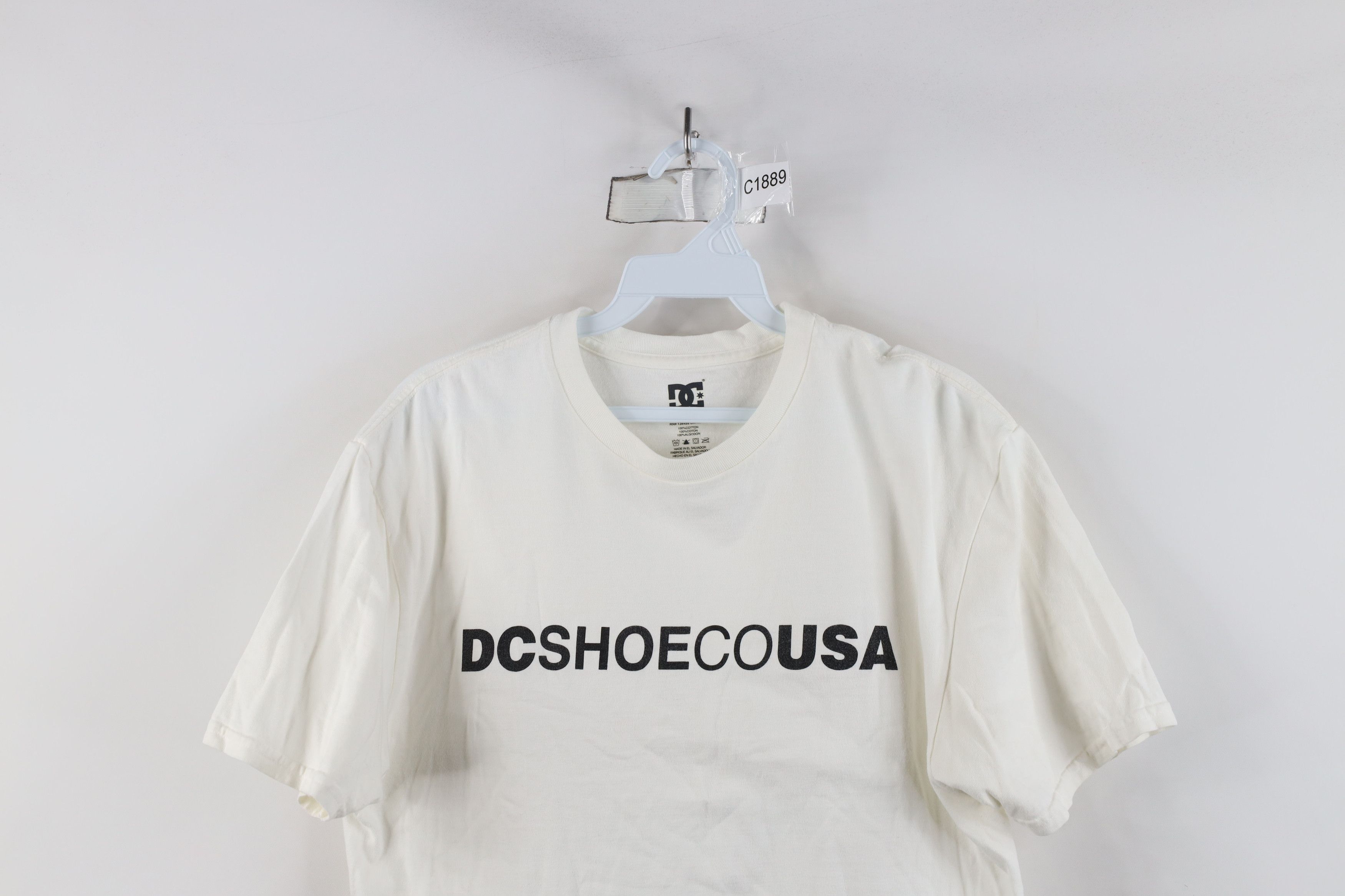 Vintage Vintage DC Shoes Skateboarding Short Sleeve T-Shirt White Size US M / EU 48-50 / 2 - 2 Thumbnail