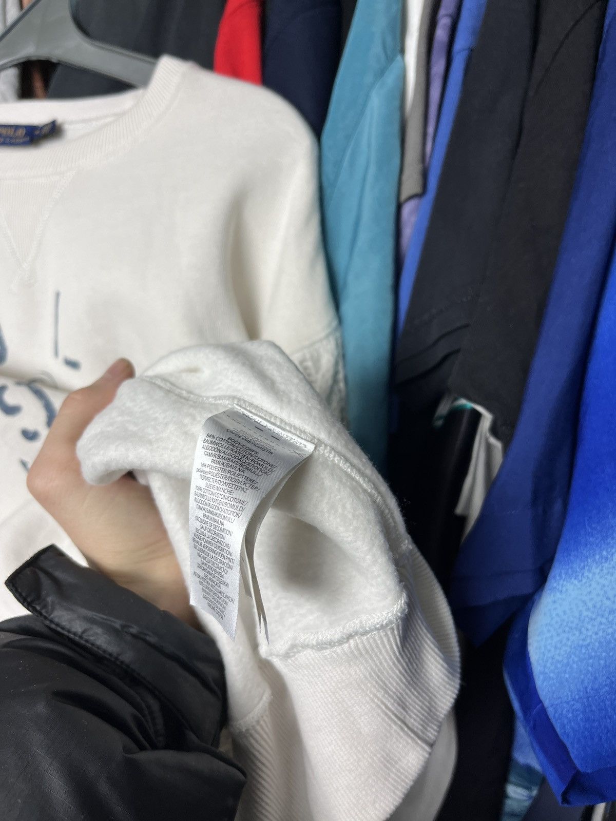 Polo Ralph Lauren × Ralph Lauren × Vintage RALPH LAUREN ARCHIVE SWEATSHIRT WITH KNITTED SLEEVES - 1332 Size US L / EU 52-54 / 3 - 6 Thumbnail