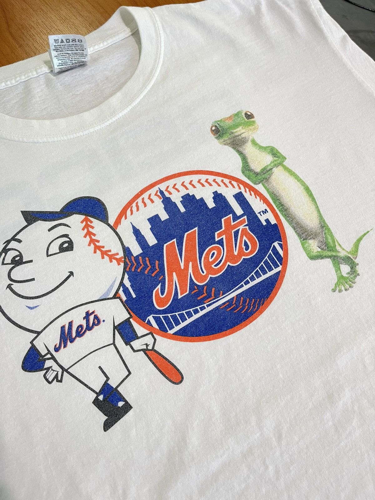 MLB New York Mets Mr. Met Geico Gecko Promo T Shirt XL Size US XL / EU 56 / 4 - 5 Thumbnail