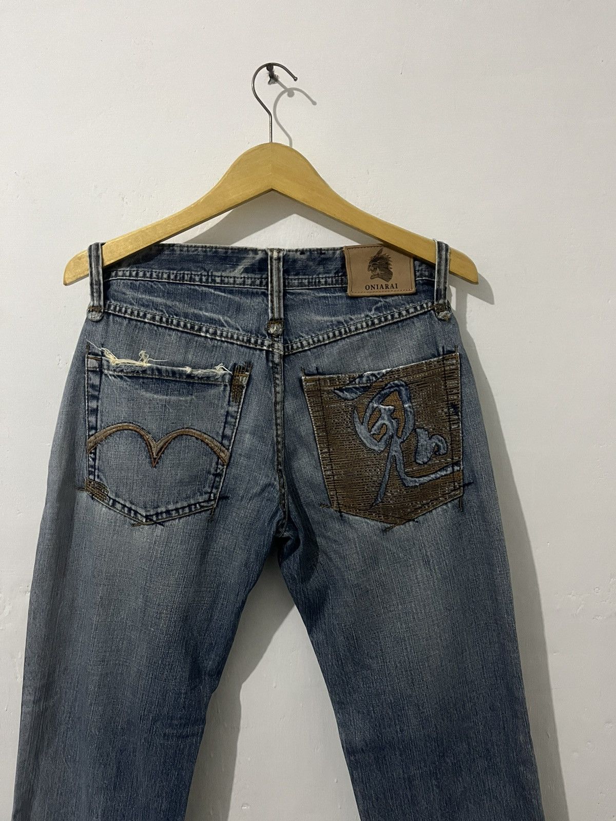 Blue Blue Japan Vintage Blue Way Japan Oniarai Nippon Embroidered Jeans Size US 31 - 3 Thumbnail