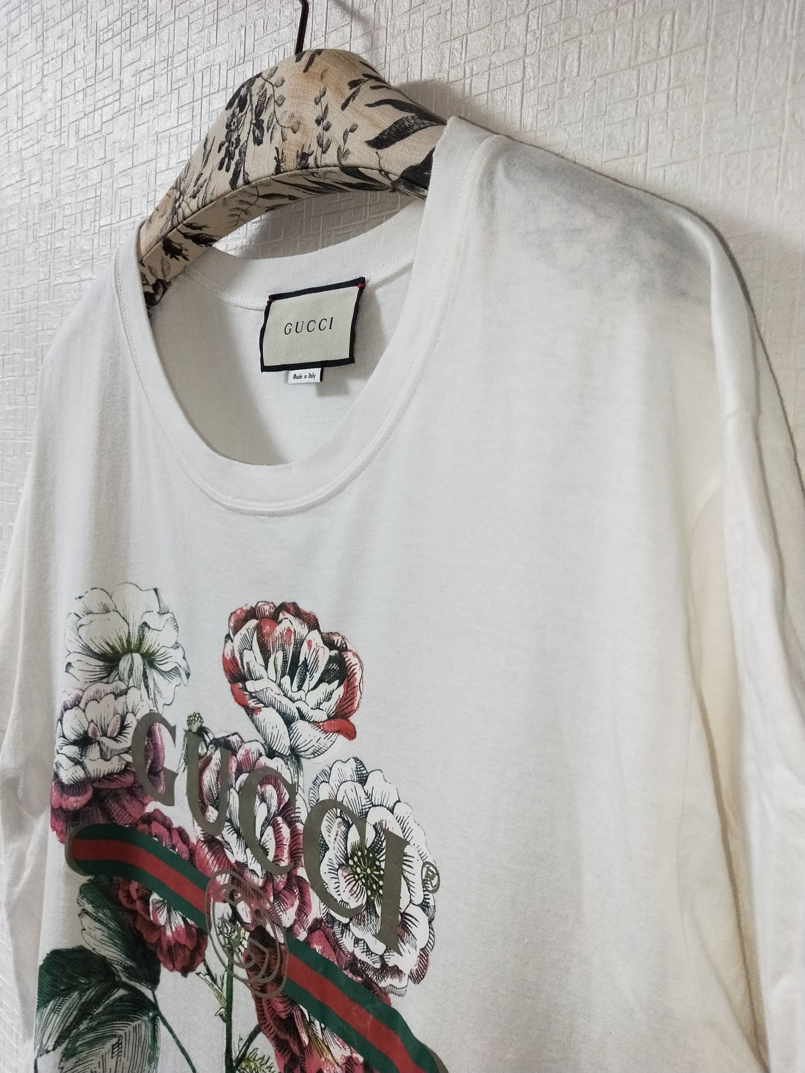 Gucci Floral Logo Tee Size US M / EU 48-50 / 2 - 3 Thumbnail