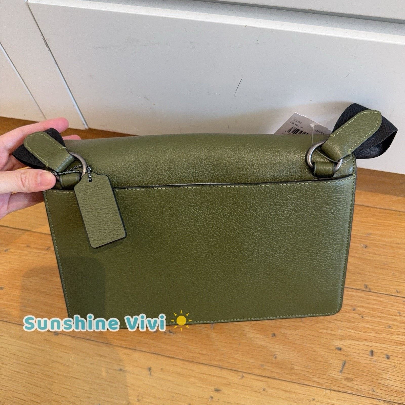 Coach NWT Coach Turner Flap Crossbody Bag Gunmetal/Olive CCQ52 Size ONE SIZE - 6 Thumbnail
