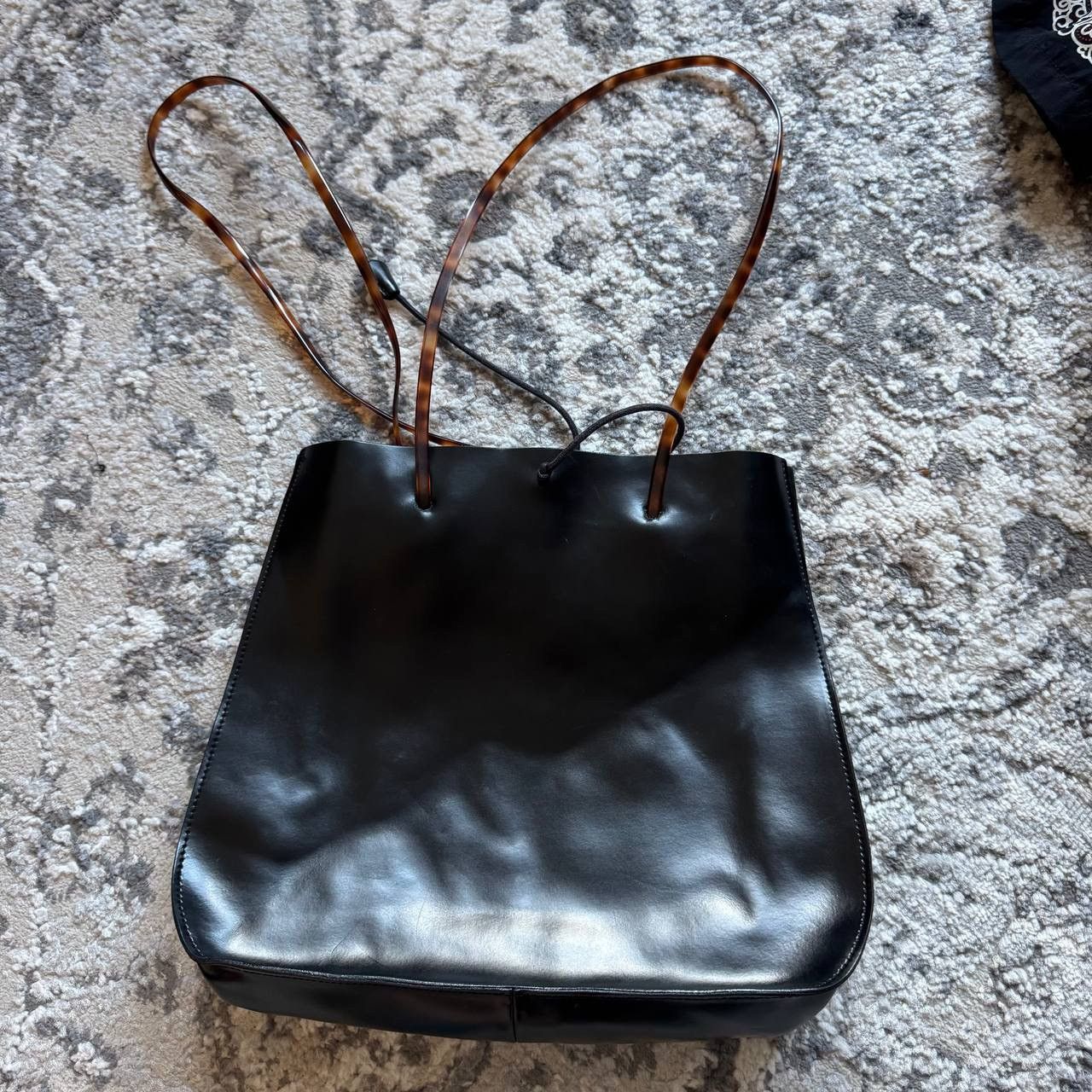 Furla Furla Vintage Black Big Leather Retro Bag Size ONE SIZE - 2 Thumbnail