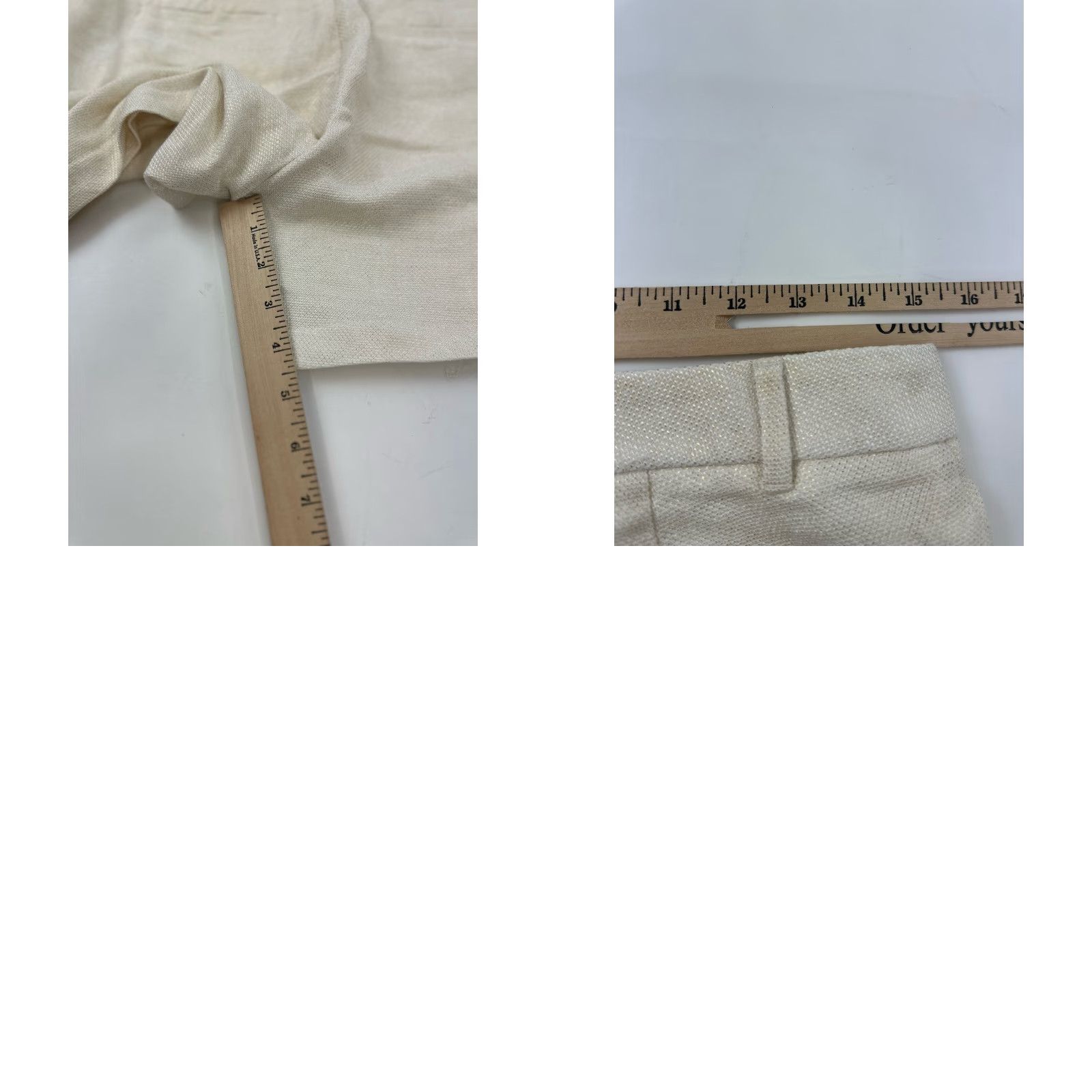 Banana Republic VINTAGE Banana Republic Shorts Women’s 2 Ivory Gold Metallic Chino Size 26" / US 2 / IT 38 - 8 Thumbnail
