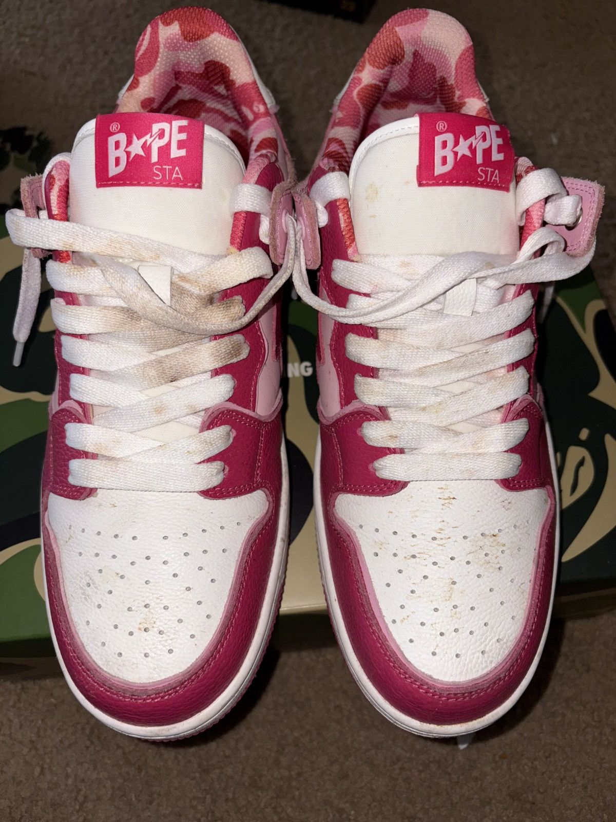 Bape Pink Sb Bapesta Size US 11 / EU 44 - 1 Thumbnail