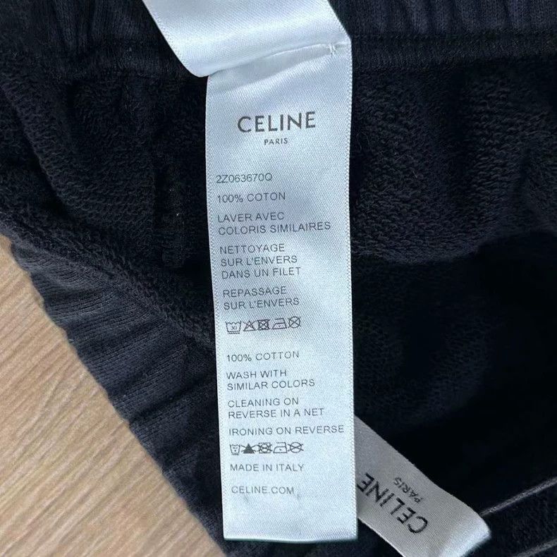 Celine Black Logo Shorts by Celine Size US 34 / EU 50 - 4 Thumbnail