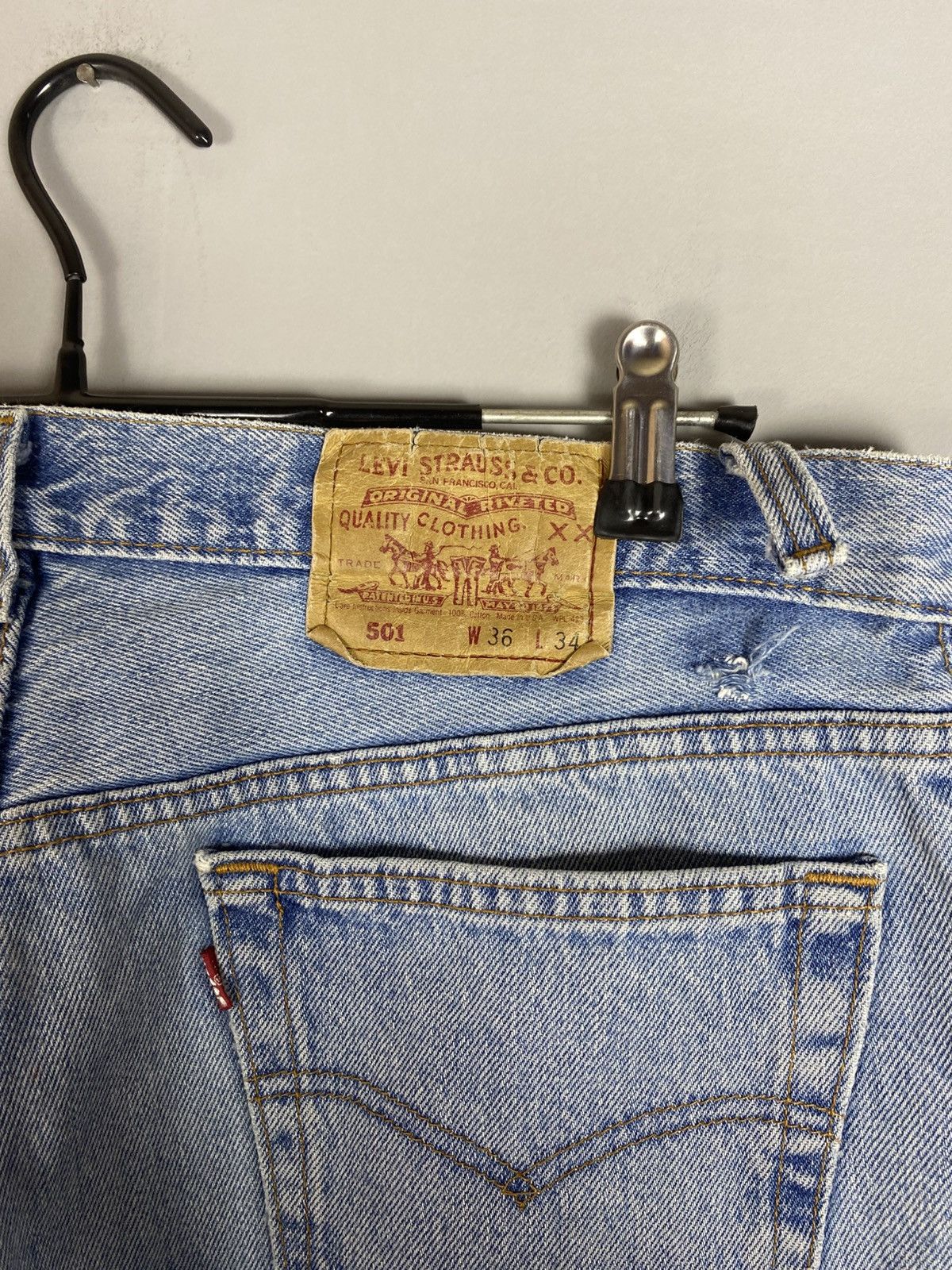Levi's Vintage 90s Levi’s 501 jeans denim Size US 36 / EU 52 - 4 Thumbnail