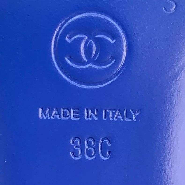 Chanel Chanel Blue Logo Satin Casual Slide Sandals -2505 Size US 8 / EU 41 - 7 Thumbnail