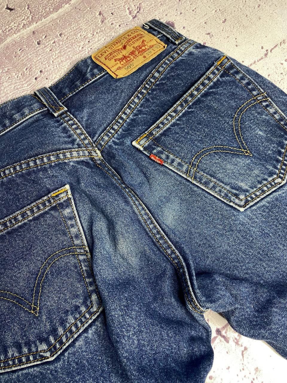 Levi's Vintage Clothing Crazy Vintage Y2K Levi's Jorts 505 Faded Denim Jeans Grunge Size 29" - 3 Thumbnail