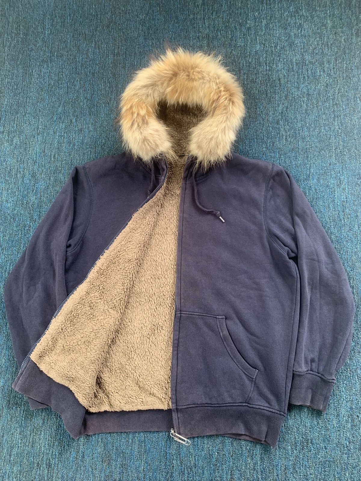 Japanese Brand Sherpa Uniqlo Ziphopdie Fur Blank Faded style Size US M / EU 48-50 / 2 - 1 Thumbnail