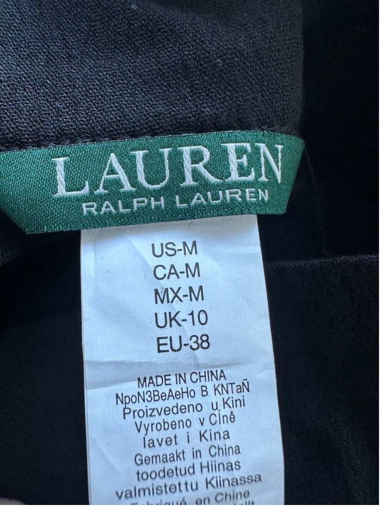 Ralph Lauren Lauren by Ralph Lauren Crinkle Rayon Tunic Black Size M Size M / US 6-8 / IT 42-44 - 11 Thumbnail