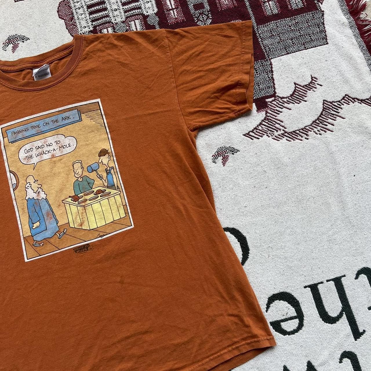 Vintage Crazy Vintage 2000s/Y2K Funny God Said No To Whack A Mole Noah’s Ark inherit the mirth Orange t shirt Size US M / EU 48-50 / 2 - 3 Thumbnail