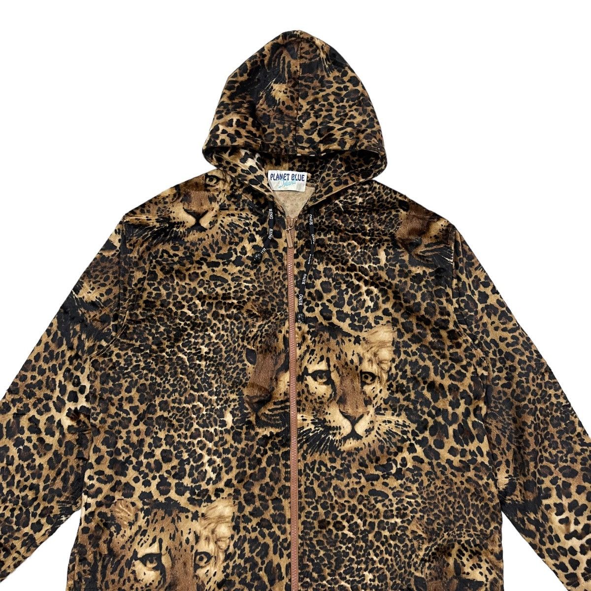 Art Comes First 🔥Vintage Planet Blue Island Leopard Print Hoodie Jacket Size US M / EU 48-50 / 2 - 6 Thumbnail