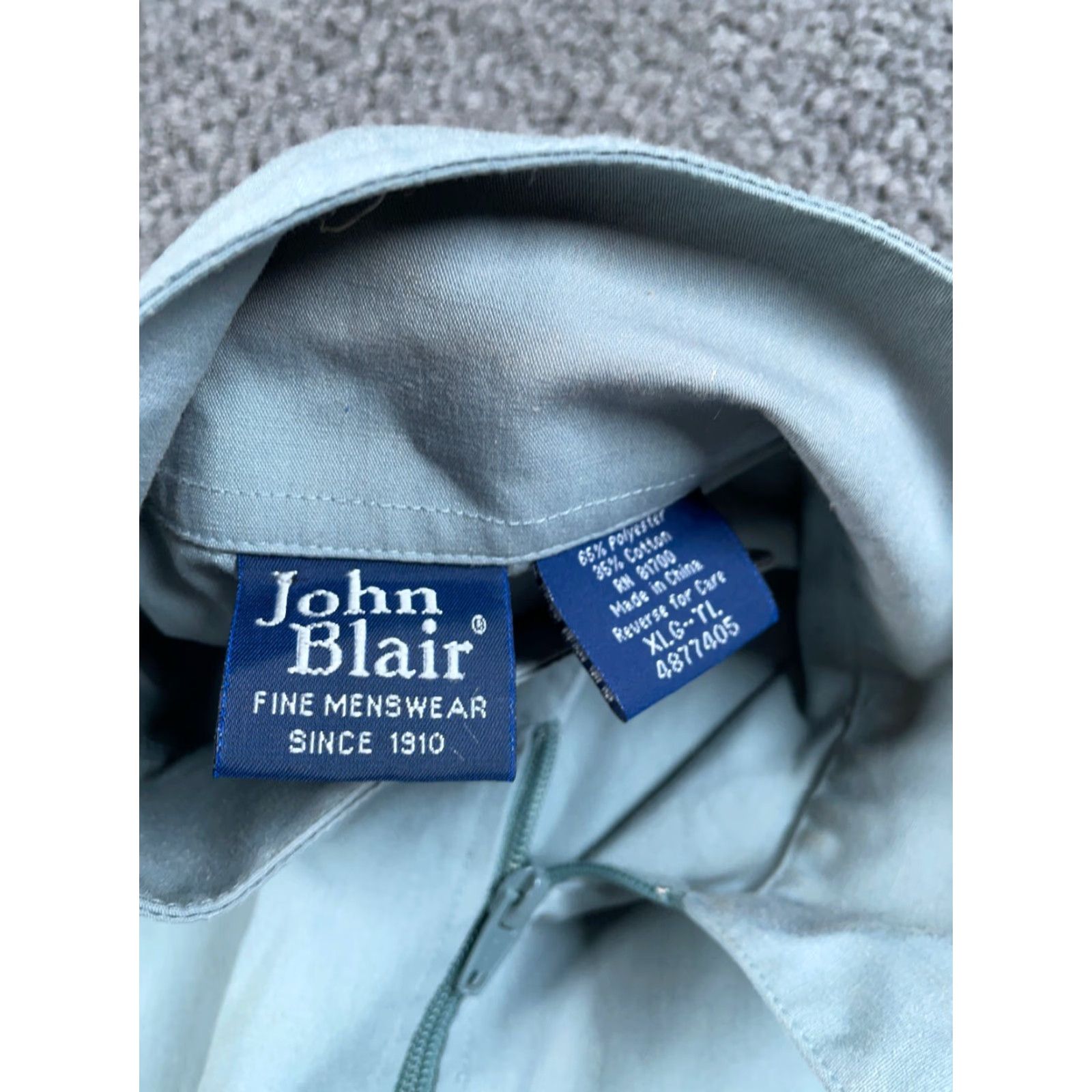 Blair VTG 80s John Blair Zip Shirt Jacket Adult XL Gray Shacket Lightweight Retro Size US XL / EU 56 / 4 - 3 Thumbnail