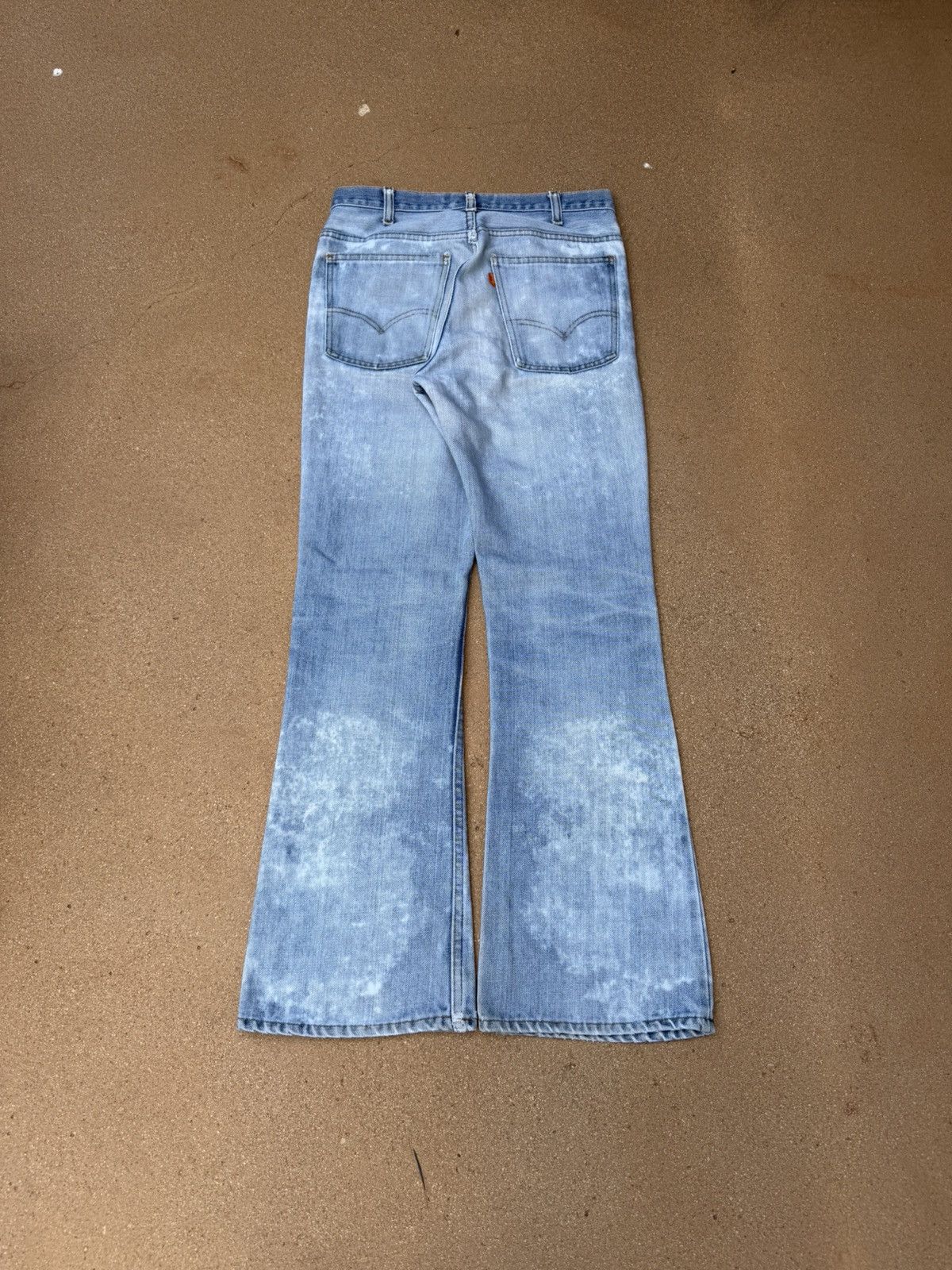 Levi's Vtg 70’s Levi’s 646 Orange Tab Bellbottom Flare Jeans 31x31 Size US 31 - 2 Thumbnail