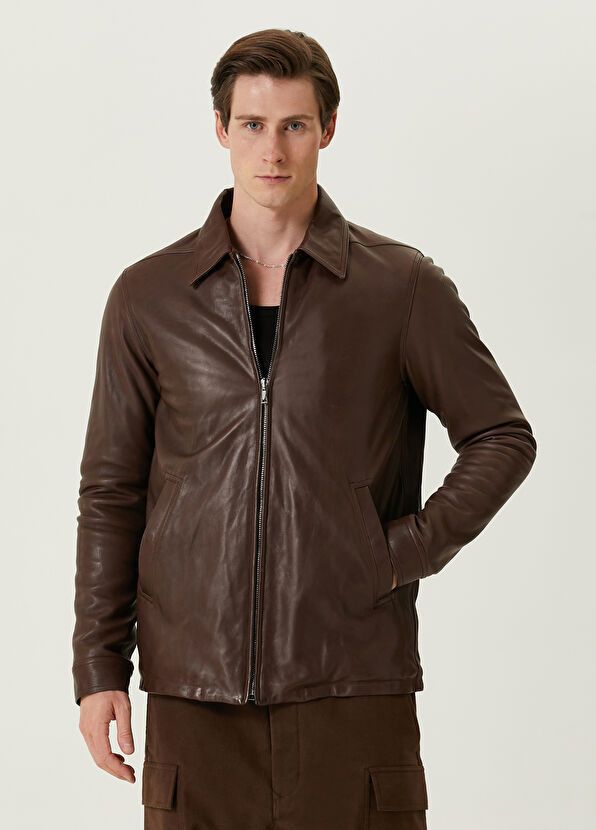 Rick Owens o1y0325 Leather Jacket in Brown Size US M / EU 48-50 / 2 - 1 Thumbnail