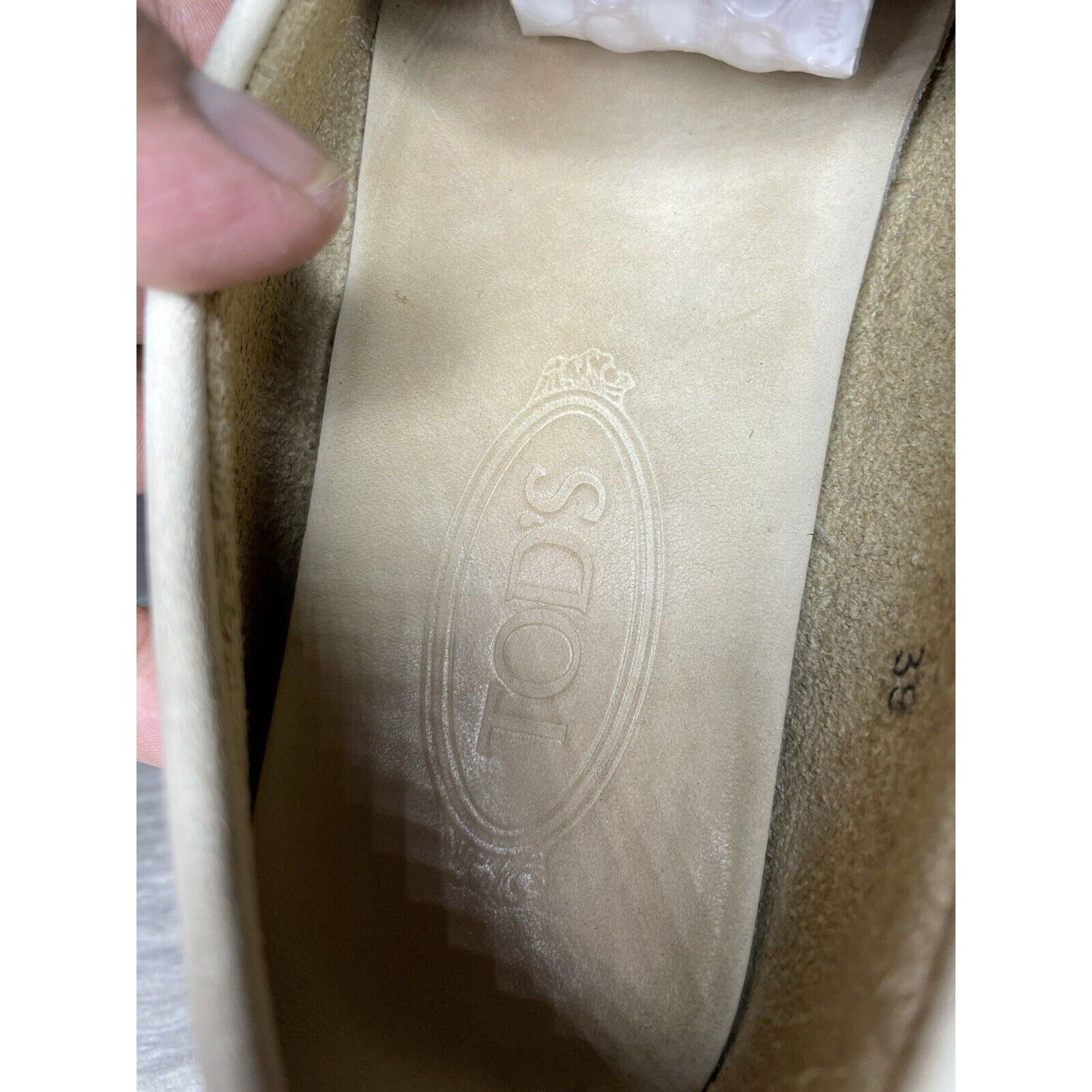 Tod's TOD'S Ivory Off White Suede Leather Moc Loafers Driving Shoe Size US 8 / IT 38 - 16 Thumbnail