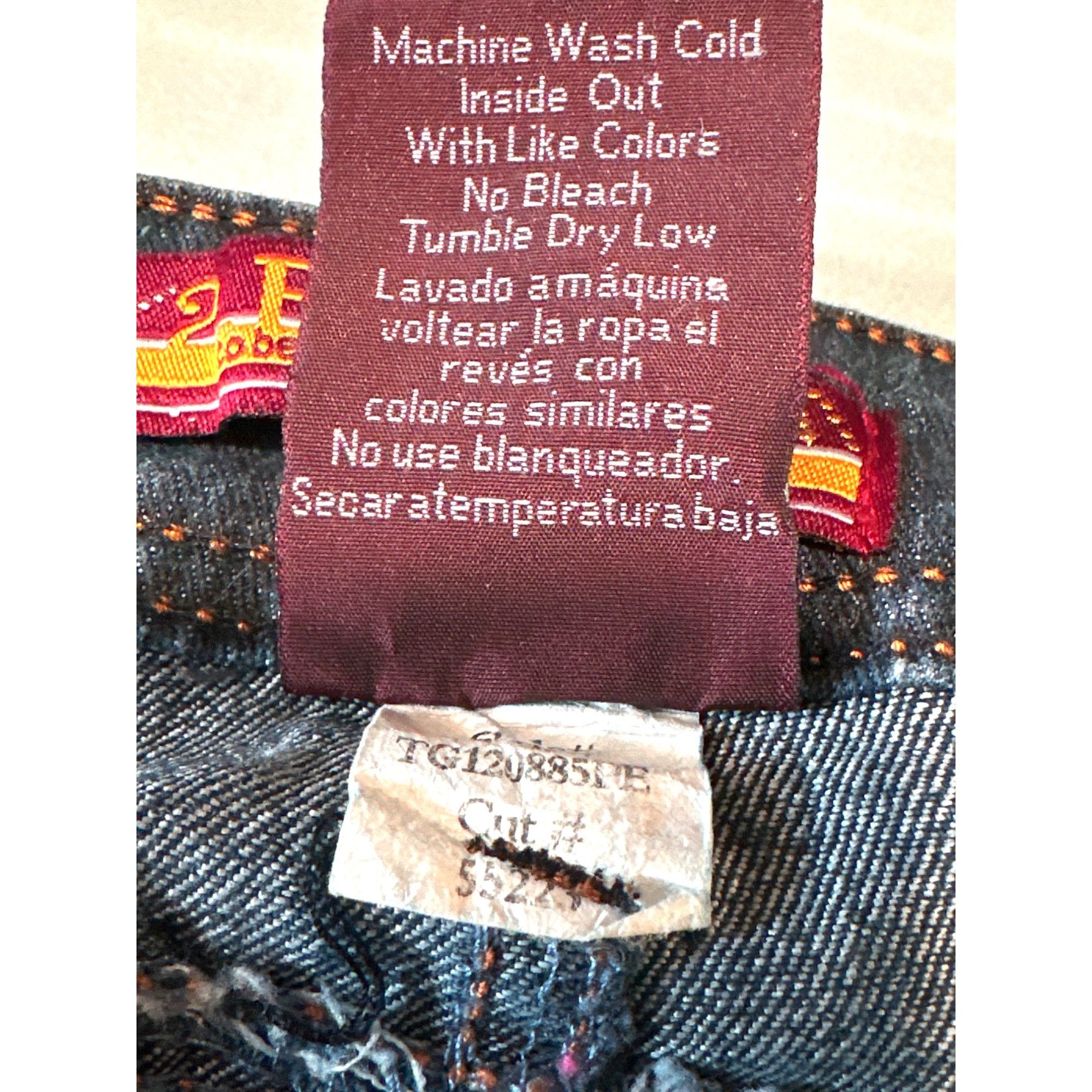 Other 2BWU Jeans Company Skinny Embroidered Back Pockets Orange St Size 28" / US 6 / IT 42 - 7 Thumbnail