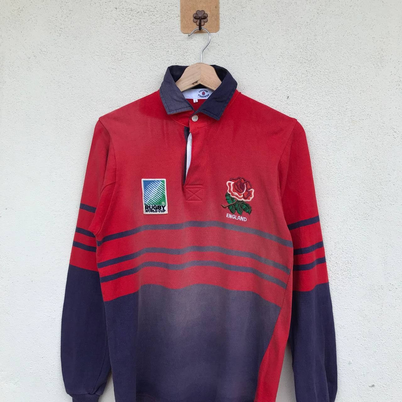 Vintage VINTAGE RUGBY ENGLAND CLASSIC POLO FADED SMALL Size US S / EU 44-46 / 1 - 4 Thumbnail