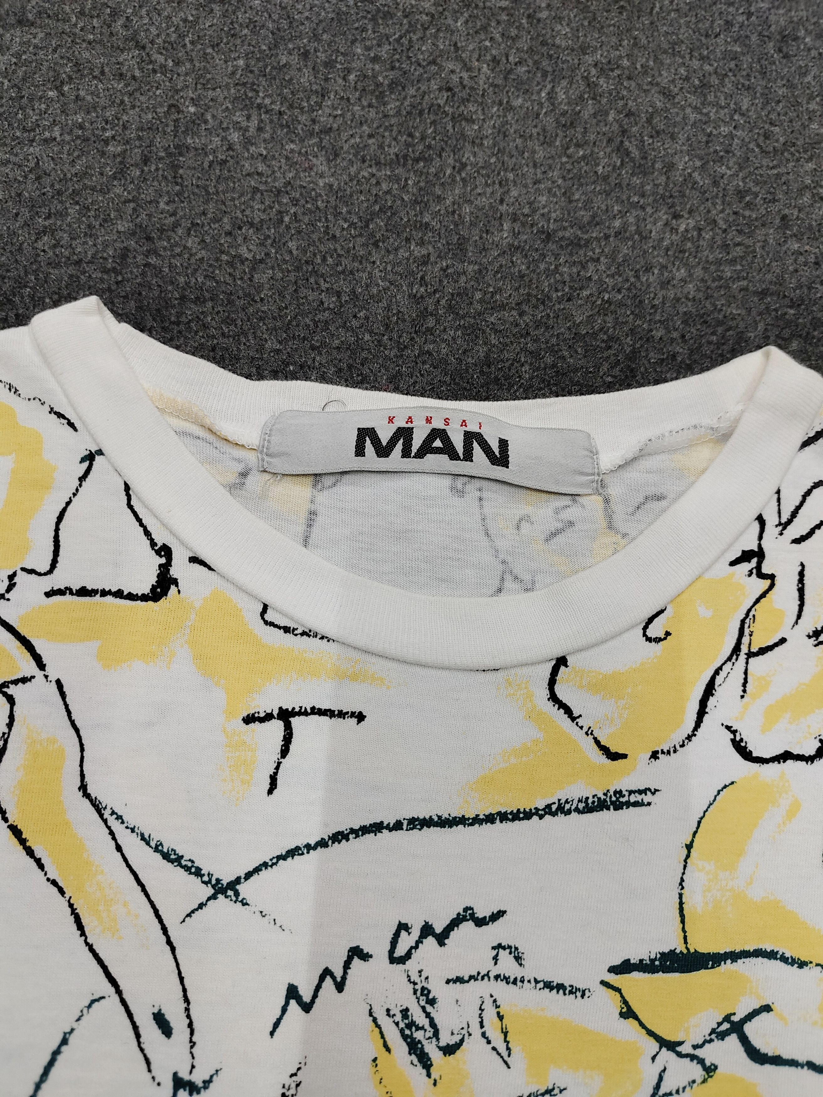 Kansai Yamamoto 90s Kansai MAN- AOP Abstract Human Figure Sketch Graphic Tee Size US M / EU 48-50 / 2 - 5 Thumbnail