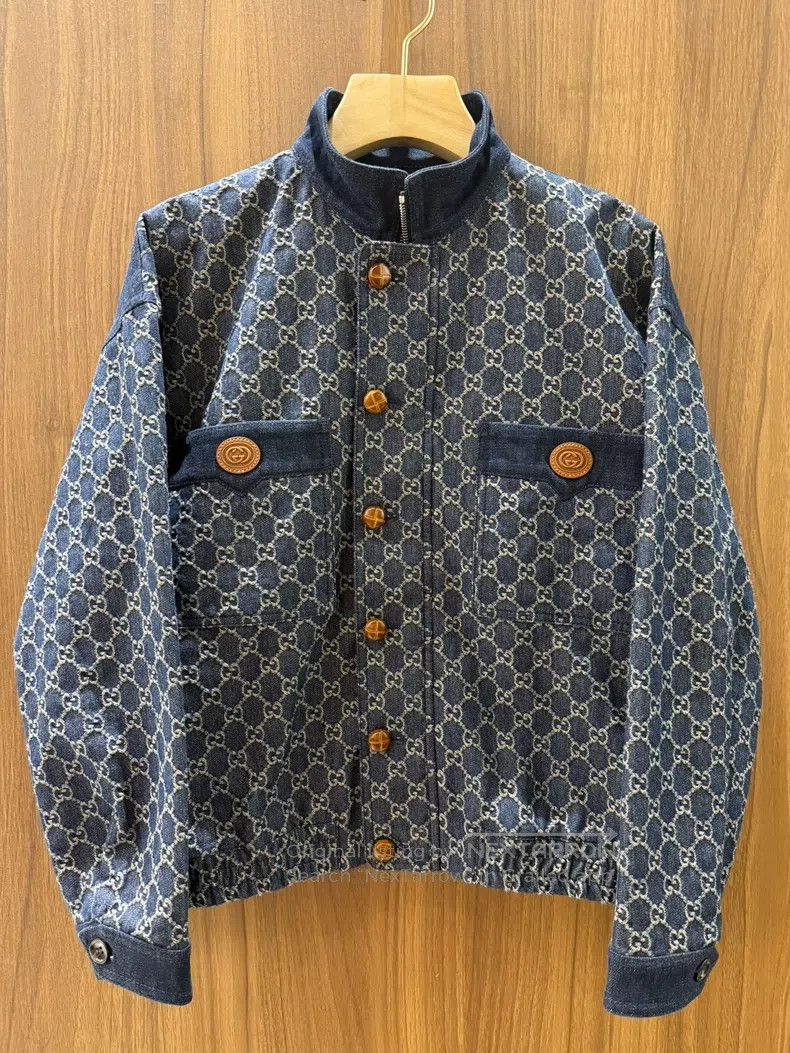 Gucci Gucci Size12 Classic old-fashioned denim jacket Size US XXS / EU 40 - 1 Thumbnail